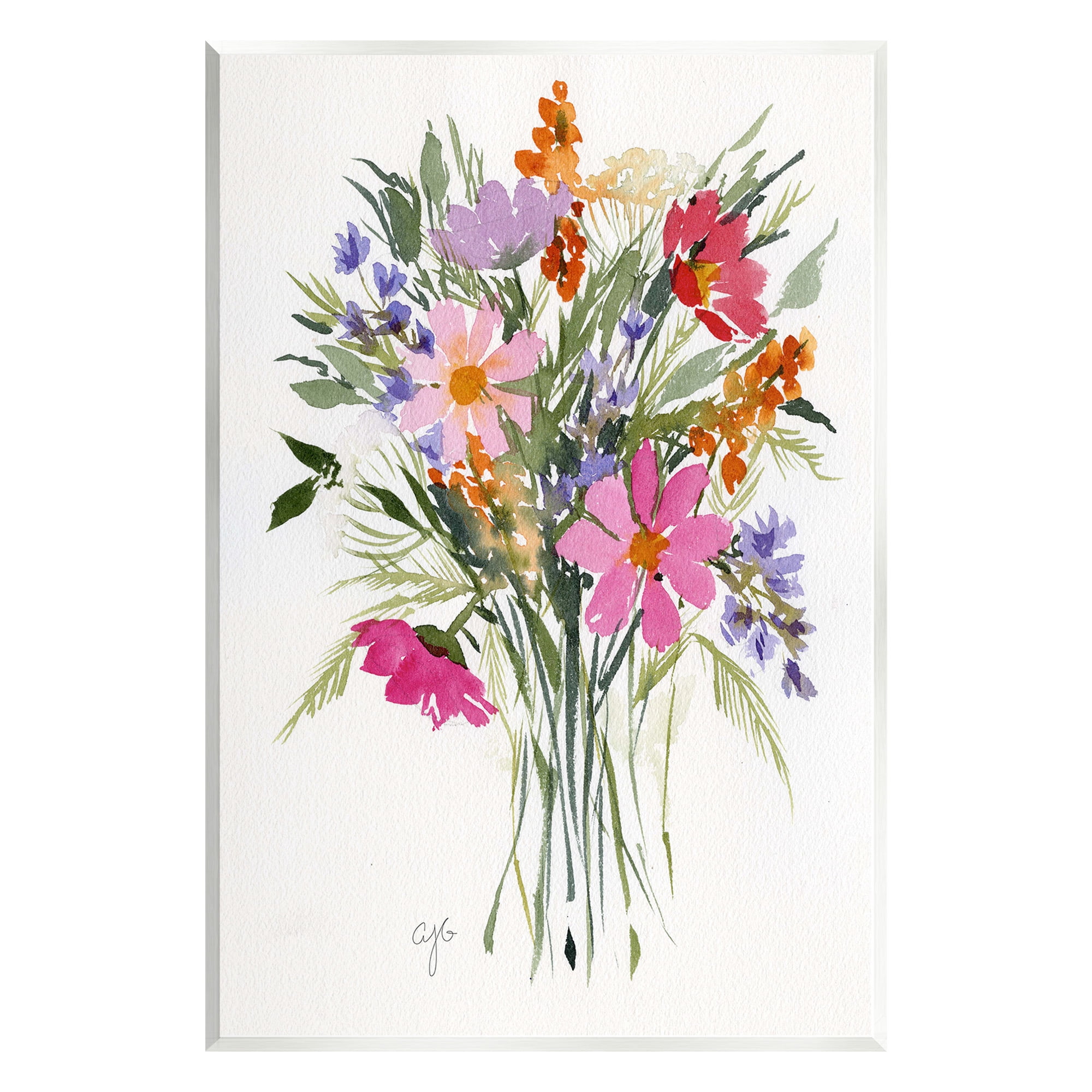 Stupell Industries Simple Mixed Bouquet Botanical & Floral Painting Unframed Art Print Wall Art, 13 x 19
