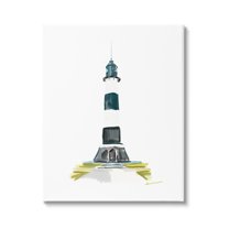 Stupell Industries Simple Modern Lighthouse Nature Painting Gallery Wrapped Canvas Print Wall Art, 16 x 20