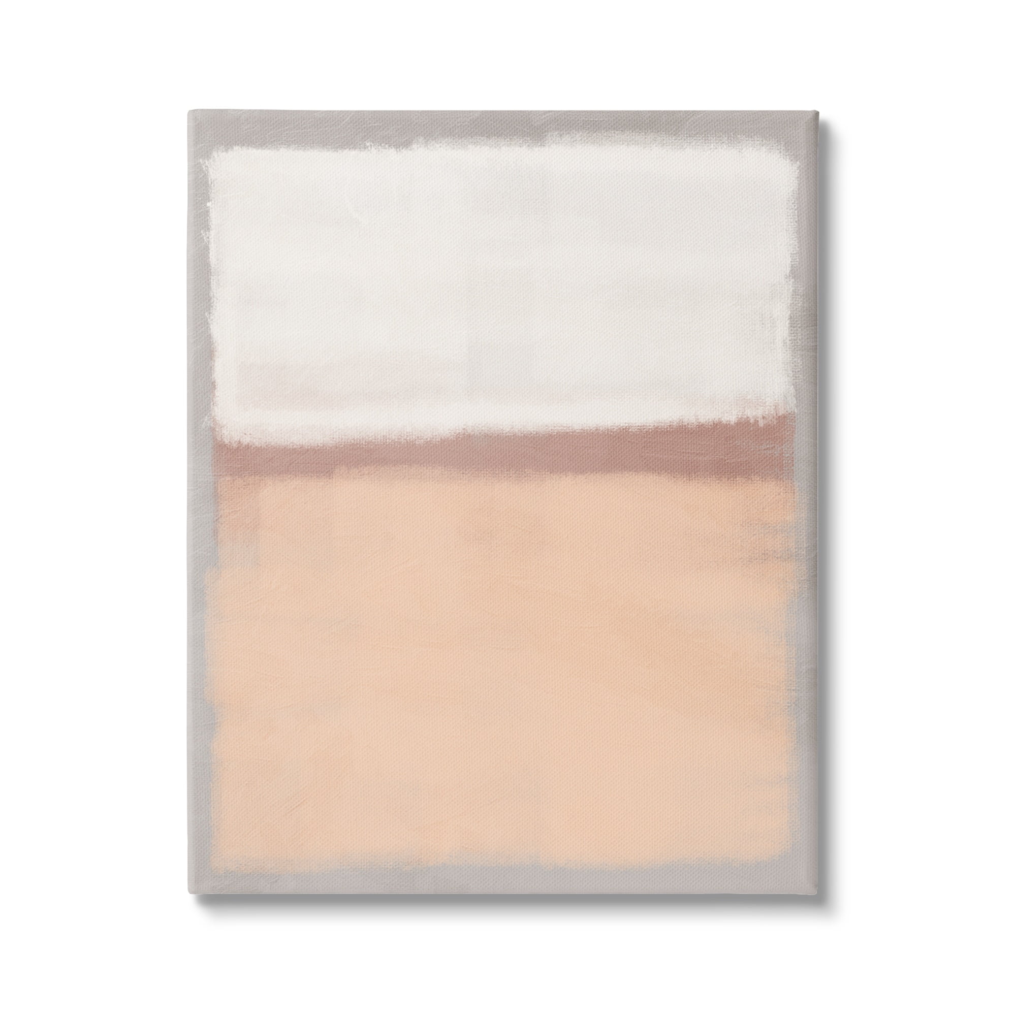 Stupell Industries Simple Opaque Painting Warm Orange White Abstract Canvas Wall Art, 16 x 20, Design by Marcus Prime