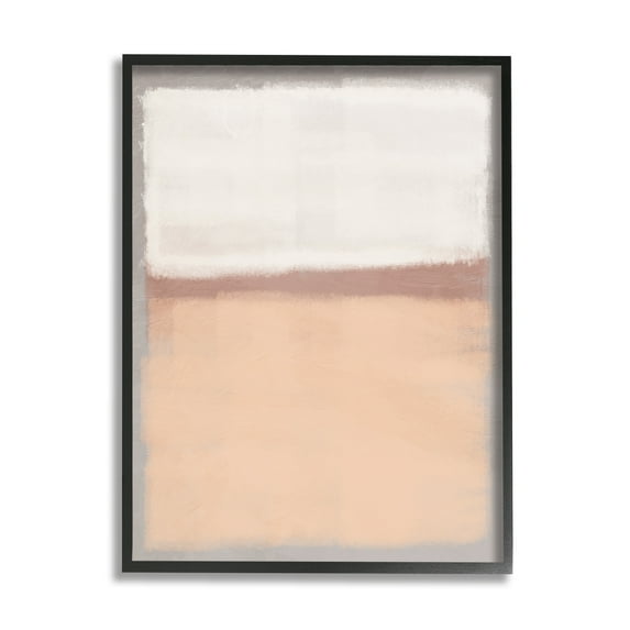 Simple Opaque Painting Warm Orange White Abstract Abstract Painting Framed Art Print Wall Art