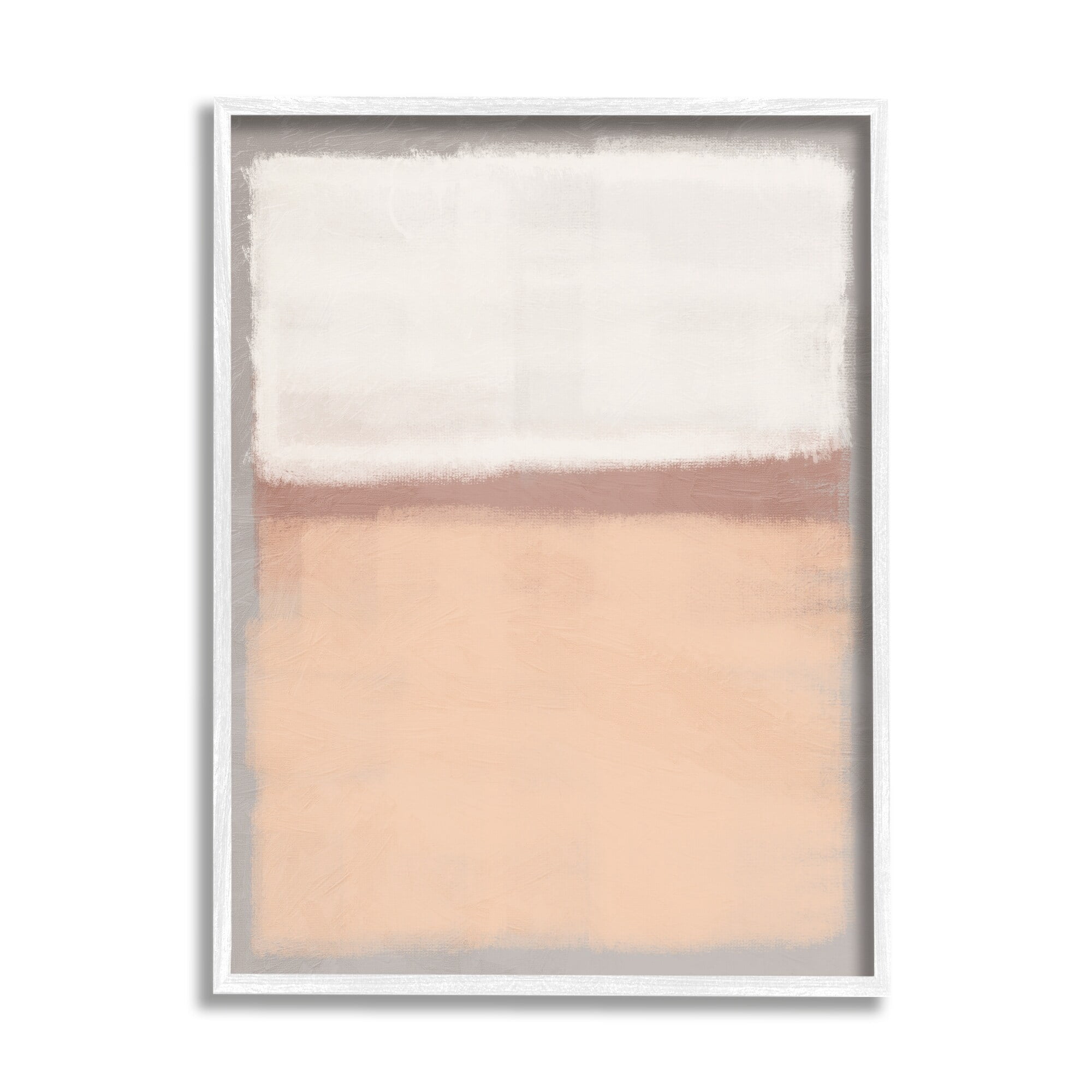 Stupell Industries Simple Opaque Painting Warm Orange White Abstract Framed Wall Art, 24 x 30, Design by Marcus Prime