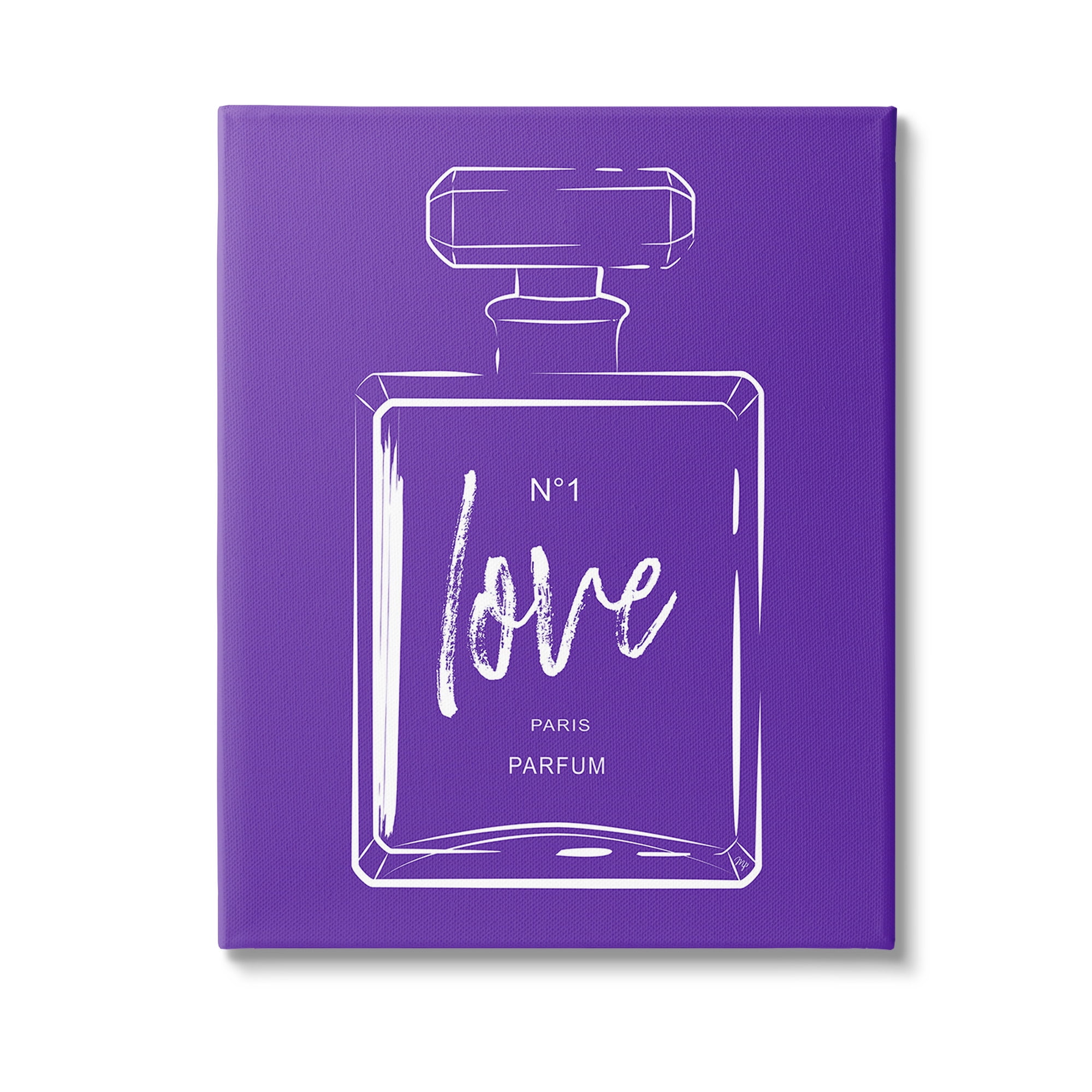 Stupell Industries Simple Perfume on Purple Beauty & Fashion Painting Gallery Wrapped Canvas Art Print Wall Art, 36 x 48