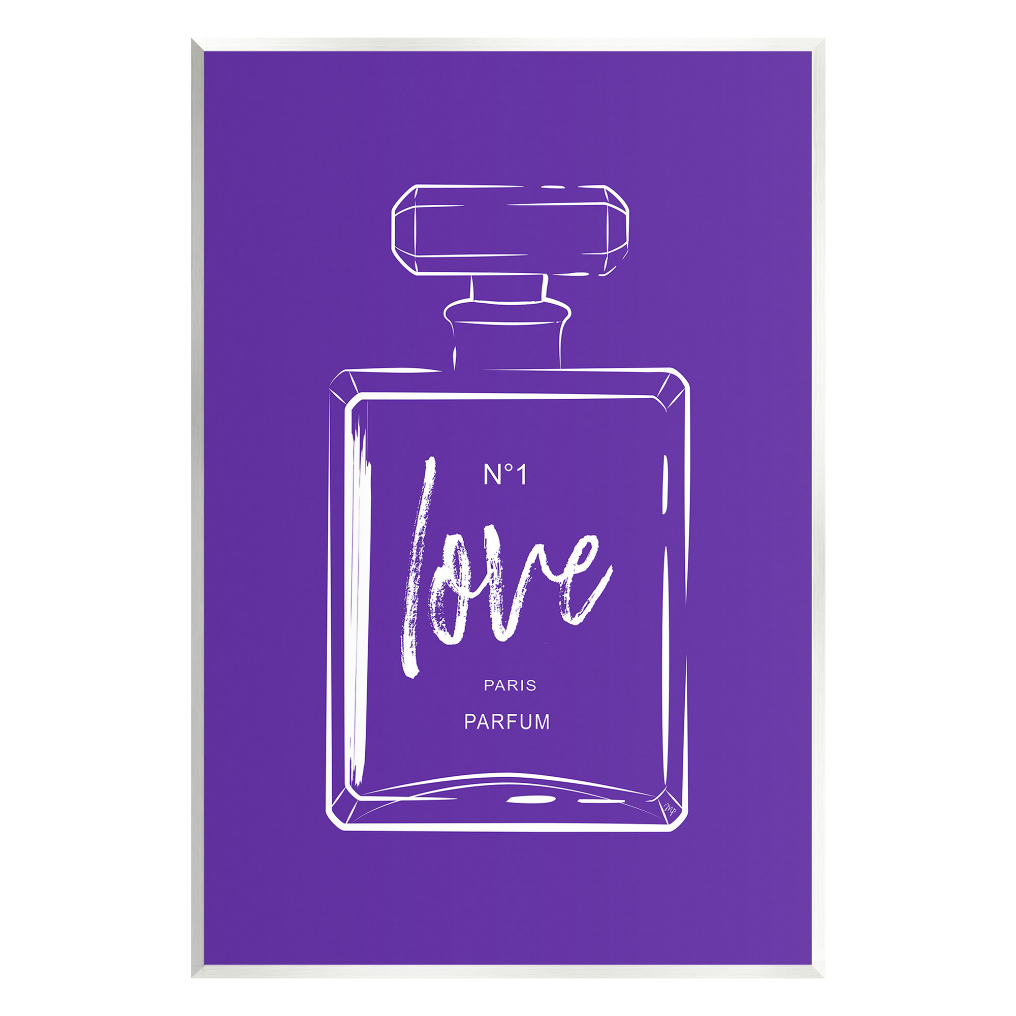 Stupell Industries Simple Perfume on Purple Beauty & Fashion Painting Unframed Art Print Wall Art, 13 x 19