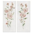 thumbnail image 1 of Stupell Industries Simple Pink Watercolor Flowers Plants & Flowers Painting Wrapped Canvas Art Print Wall Art, 13 x 30, Set of 2, 1 of 8