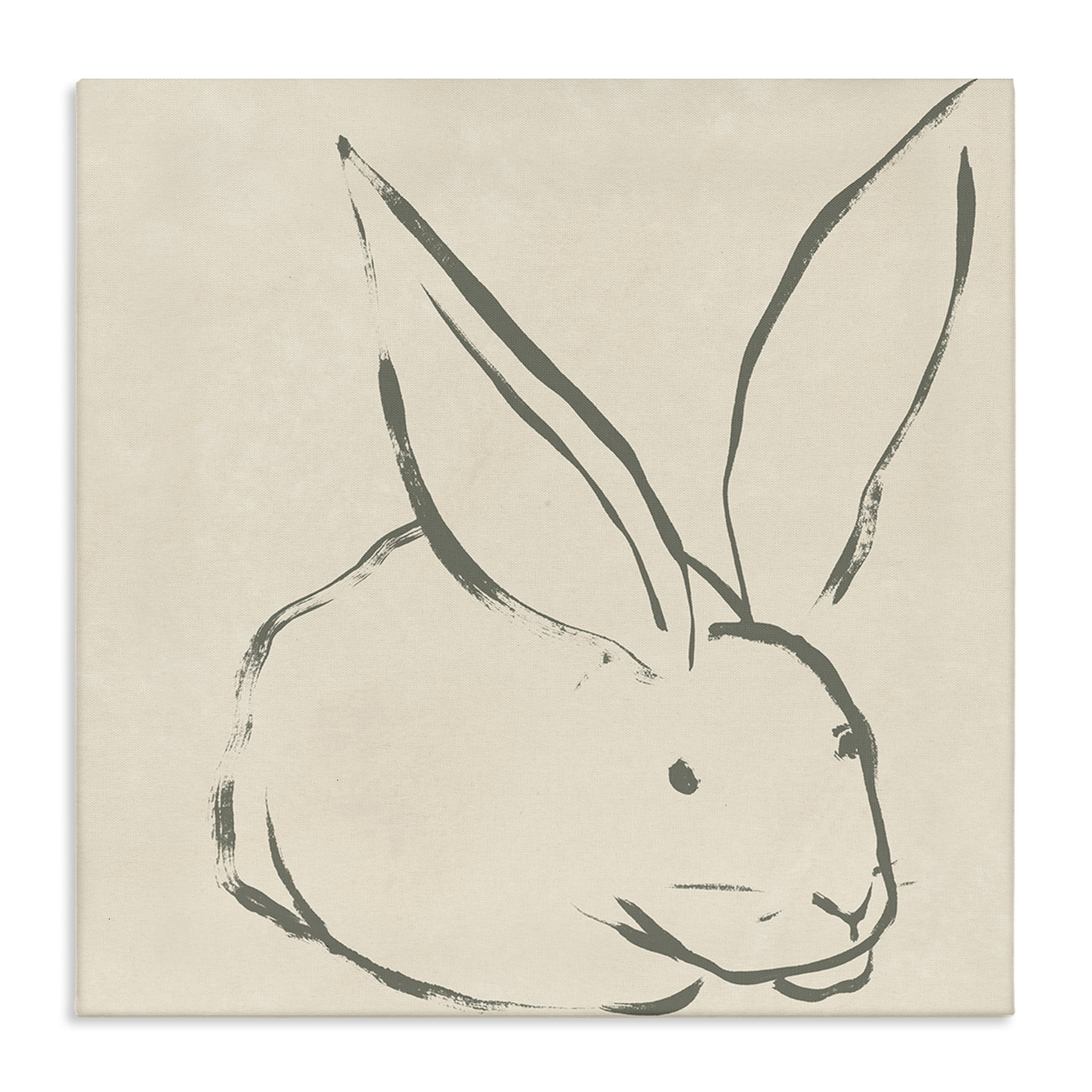 Stupell Industries Simple Rabbit Outline Animals & Insects Drawing Gallery Wrapped Canvas Art Print Wall Art, 30 x 30