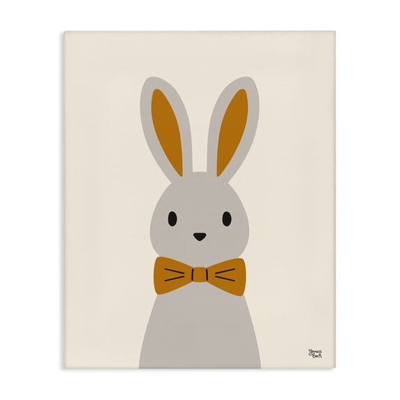 Stupell Industries Eclectic Simple Rabbit with Bowtie Canvas Art, 30 x 40, by Jessica Beck