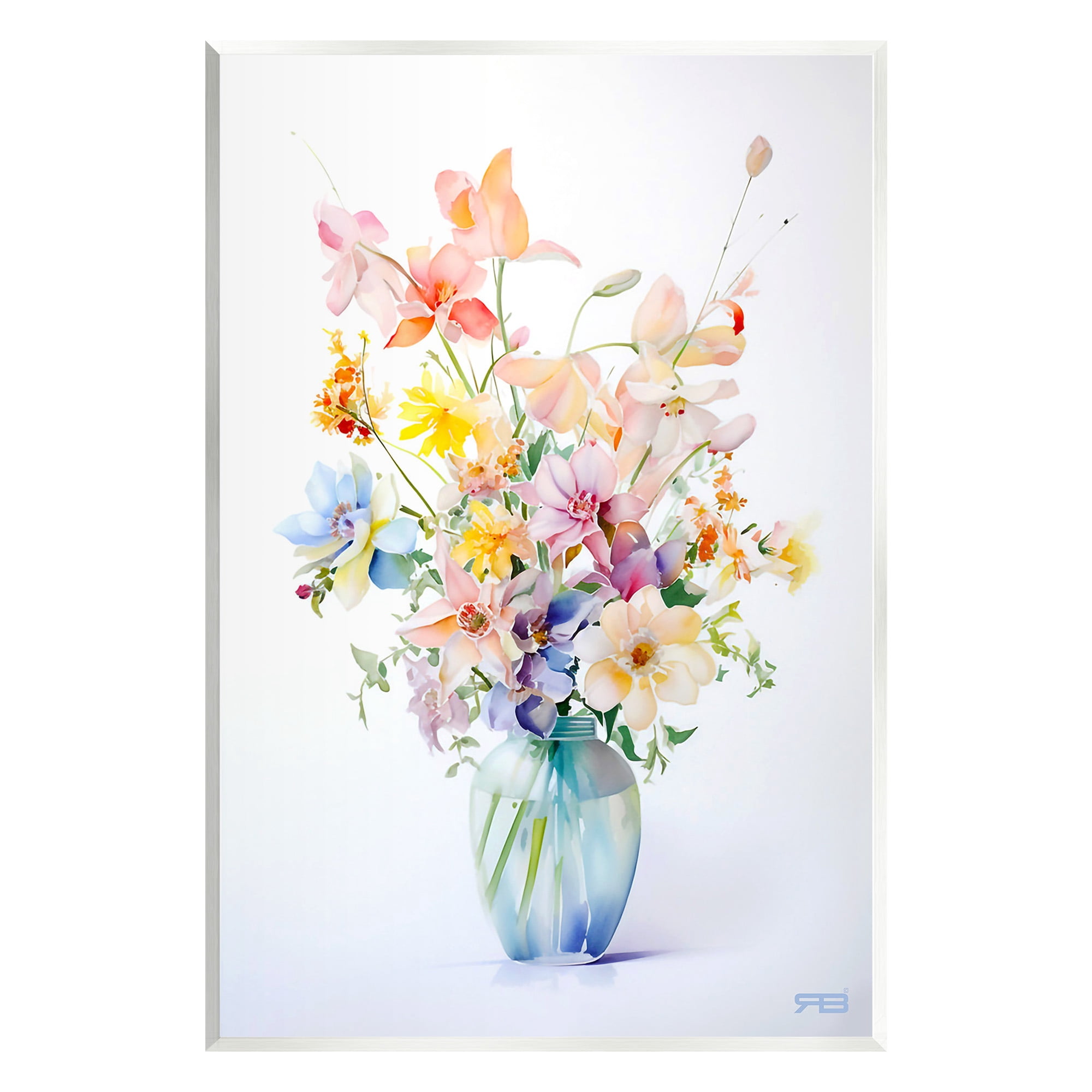 Stupell Industries Simple Spring Florals Botanical & Floral Painting Unframed Art Print Wall Art, 13 x 19