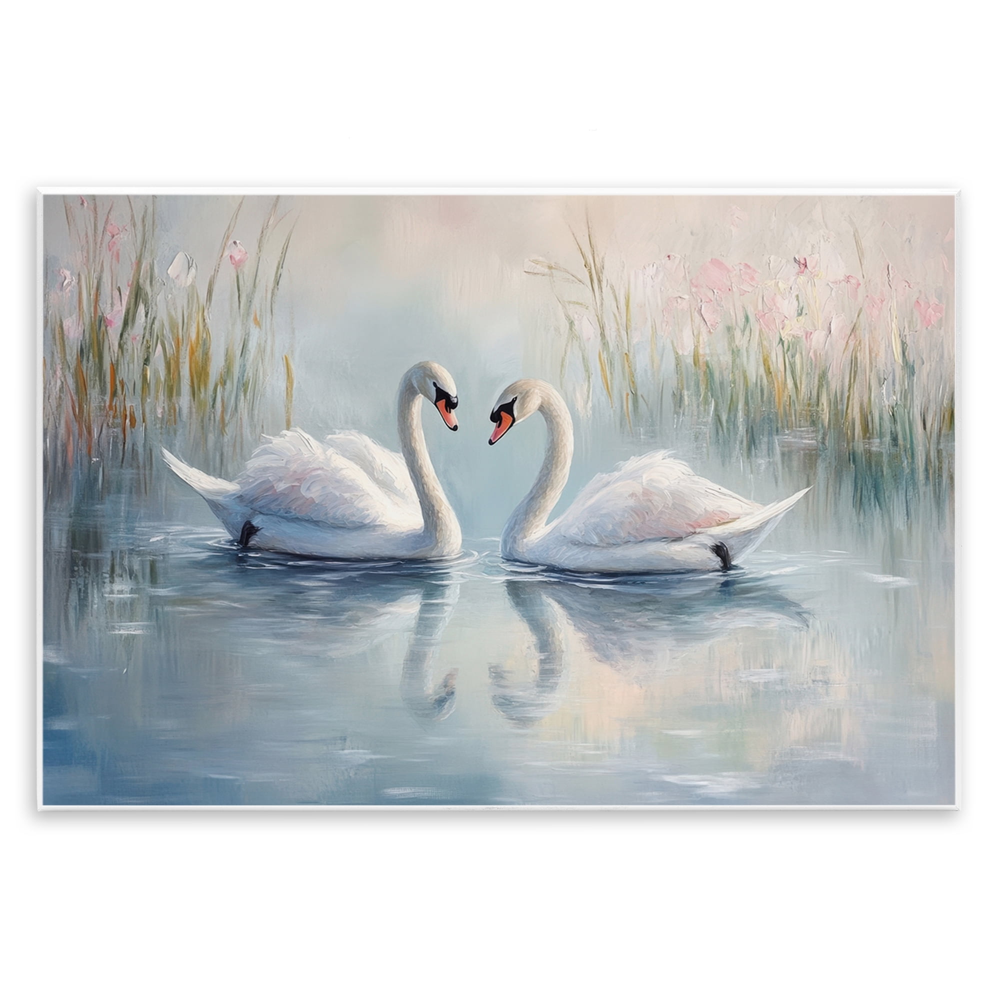 Stupell Industries Simple Swan Reflections Wall Plaque Art, design by Petal Prints Design