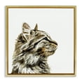 thumbnail image 1 of Stupell Industries Simple Tabby Cat Gaze Animals & Insects Painting Gold Floater Framed Canvas Art Print Wall Art, 18 x 18, 1 of 9