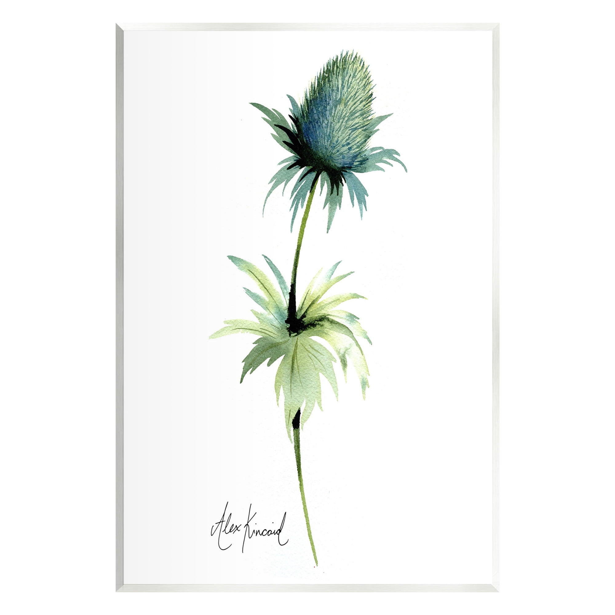 Stupell Industries Simple Thistle Plant Botanical & Floral Painting Unframed Art Print Wall Art, 13 x 19