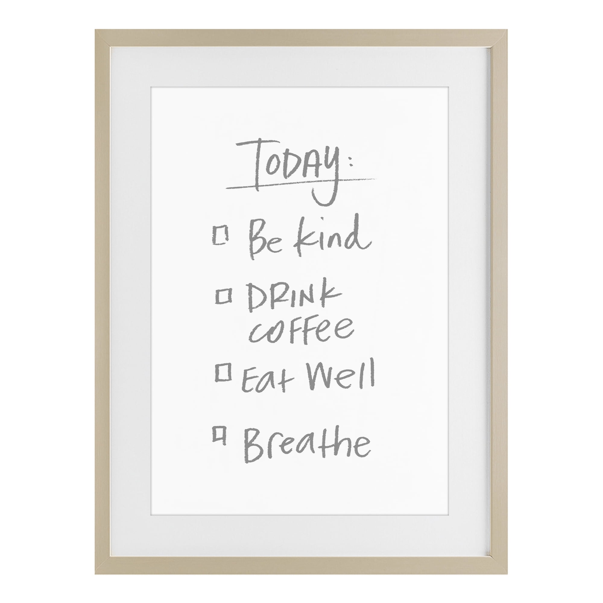 Stupell Industries Simple Today's Checklist Birch Framed Print Under Glass, design by SD Graphics Studio