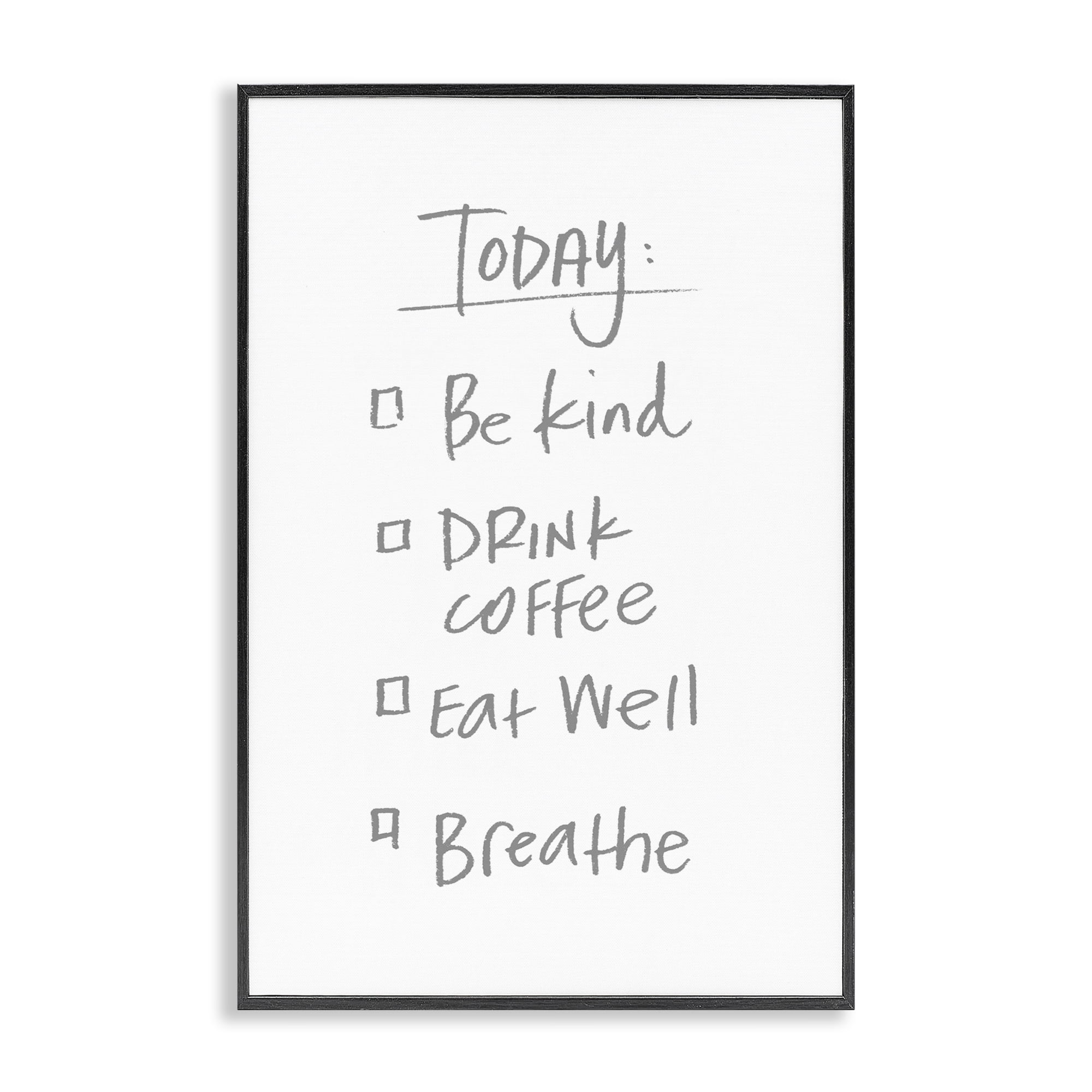 Stupell Industries Simple Today's Checklist Black Framed Giclee Art, design by SD Graphics Studio