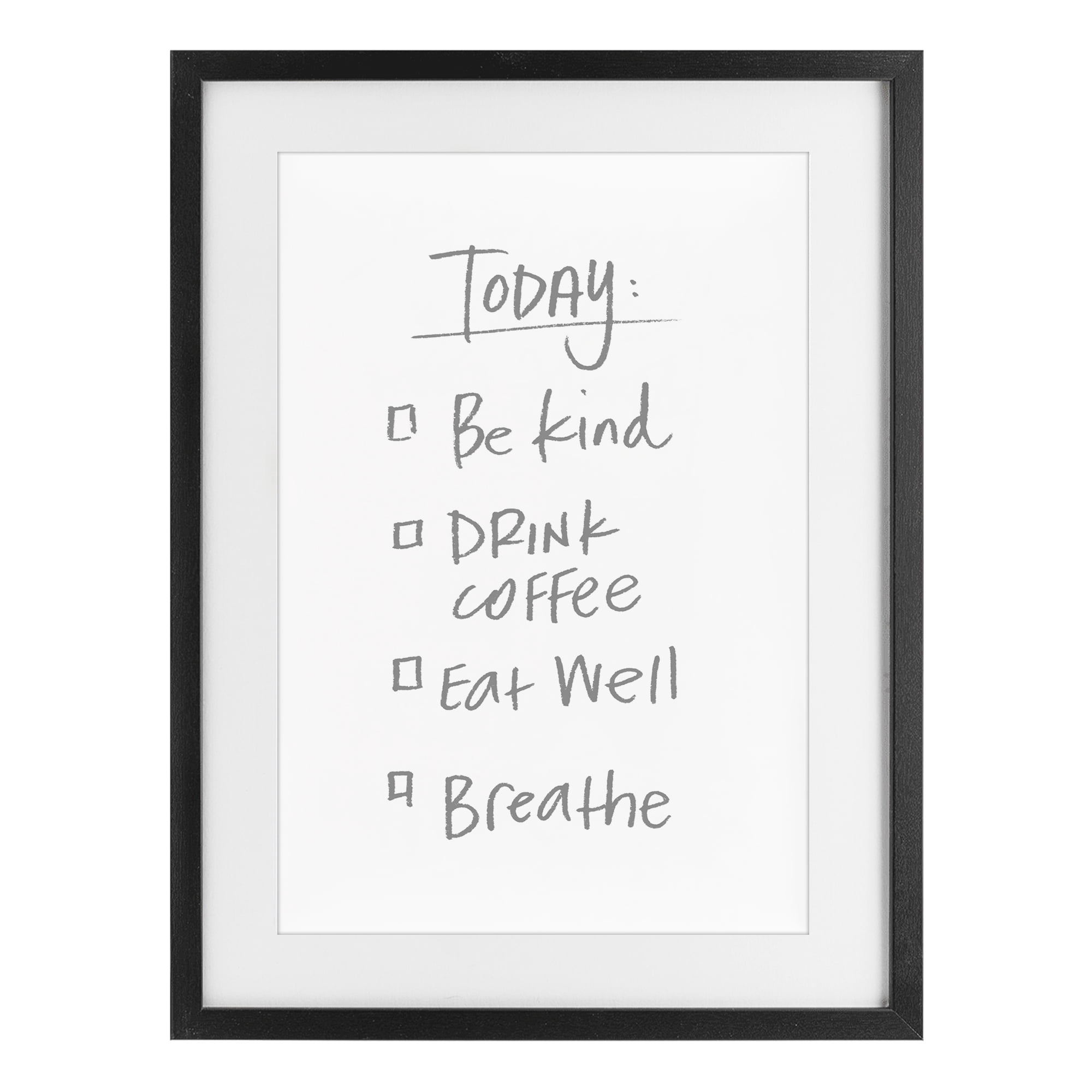 Stupell Industries Simple Today's Checklist Black Framed Print Under Glass, design by SD Graphics Studio