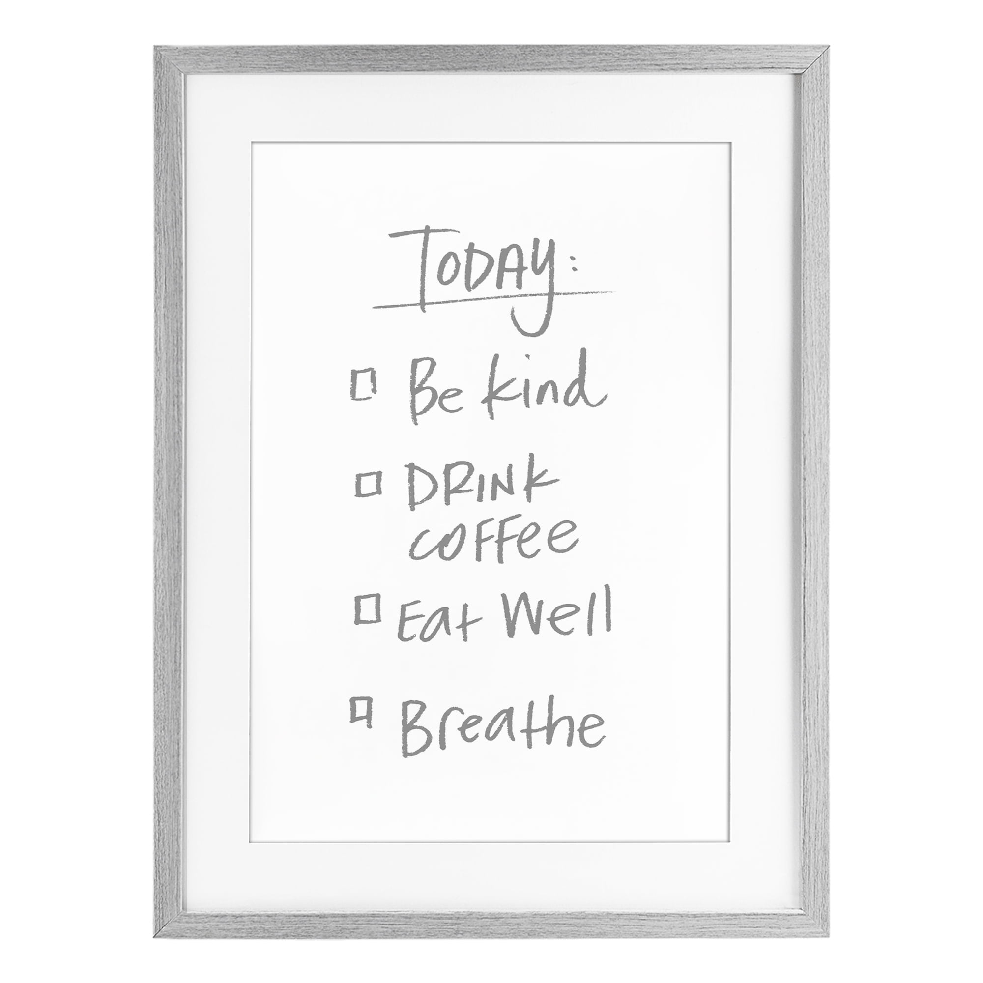Stupell Industries Simple Today's Checklist Gray Framed Print Under Glass, design by SD Graphics Studio