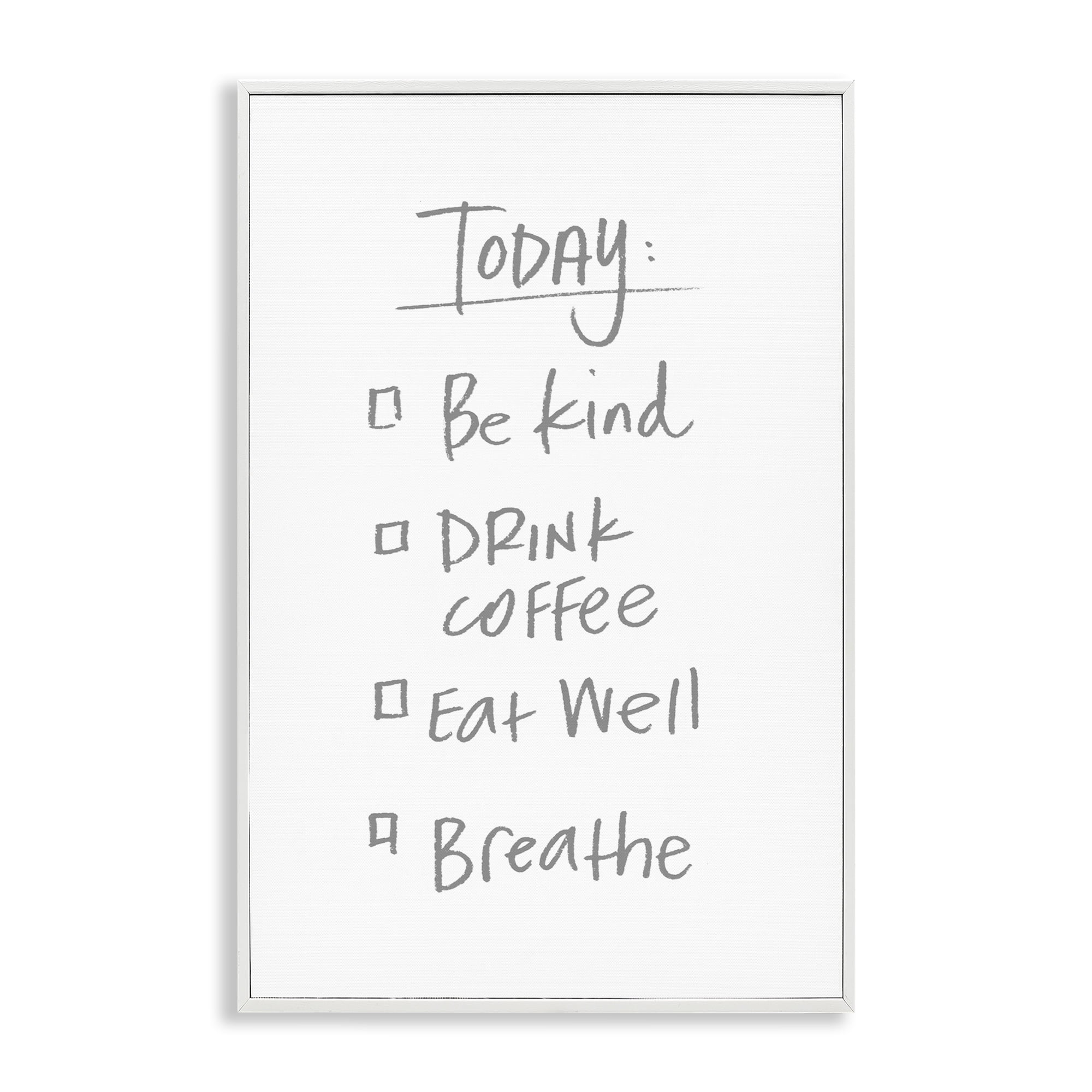 Stupell Industries Simple Today's Checklist White Framed Giclee Art, design by SD Graphics Studio