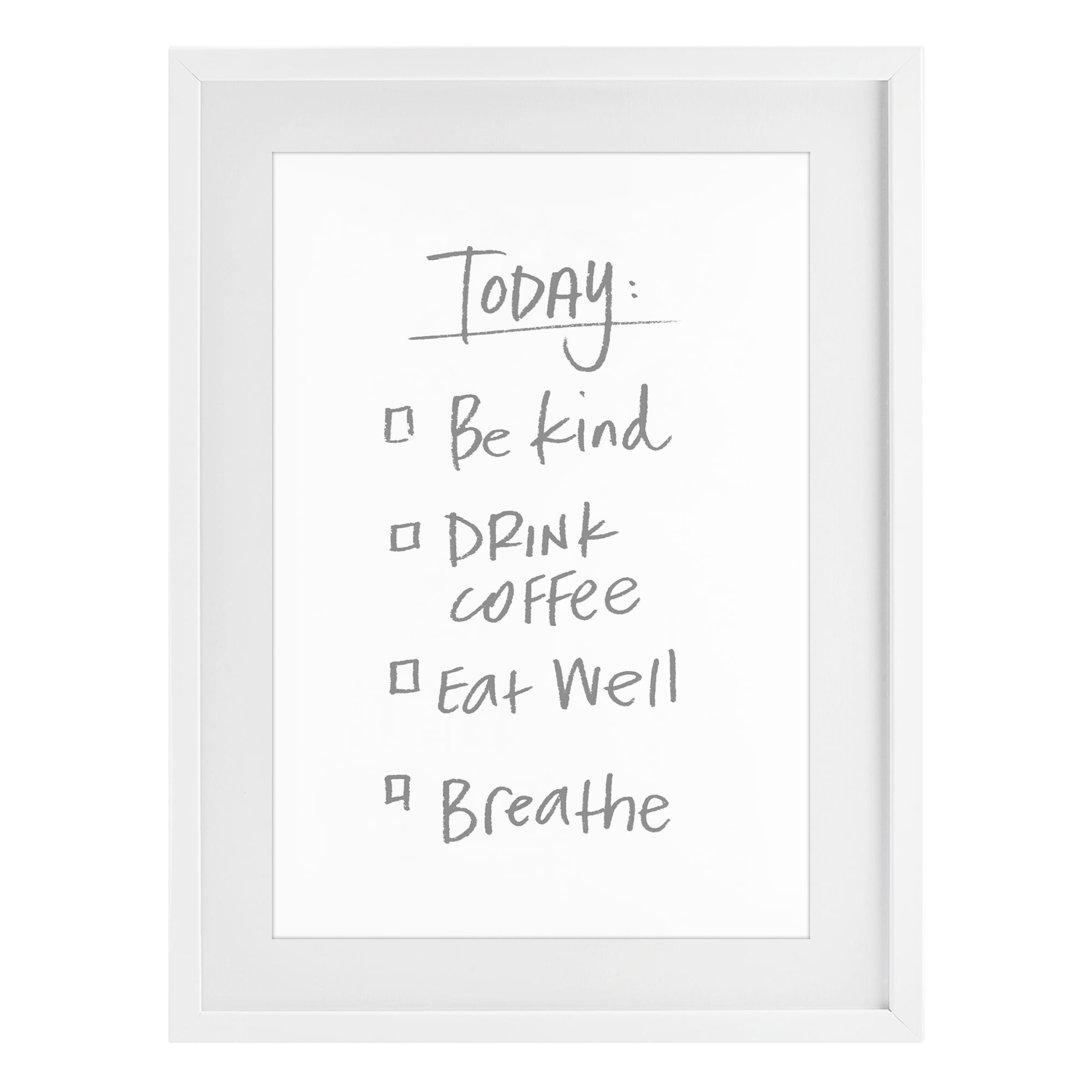 Stupell Industries Simple Today's Checklist White Framed Print Under Glass, design by SD Graphics Studio