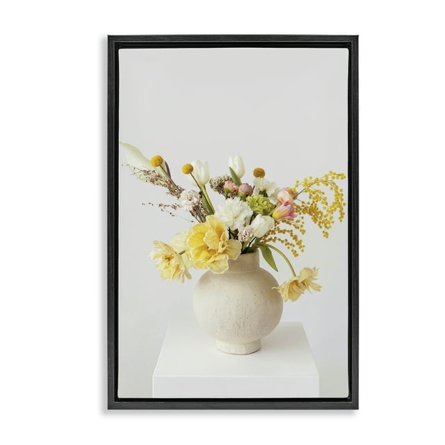 Stupell Industries Simple Vase Photography Botanical & Floral Photography Black Floater Framed Art Print Wall Art, 21 x 31