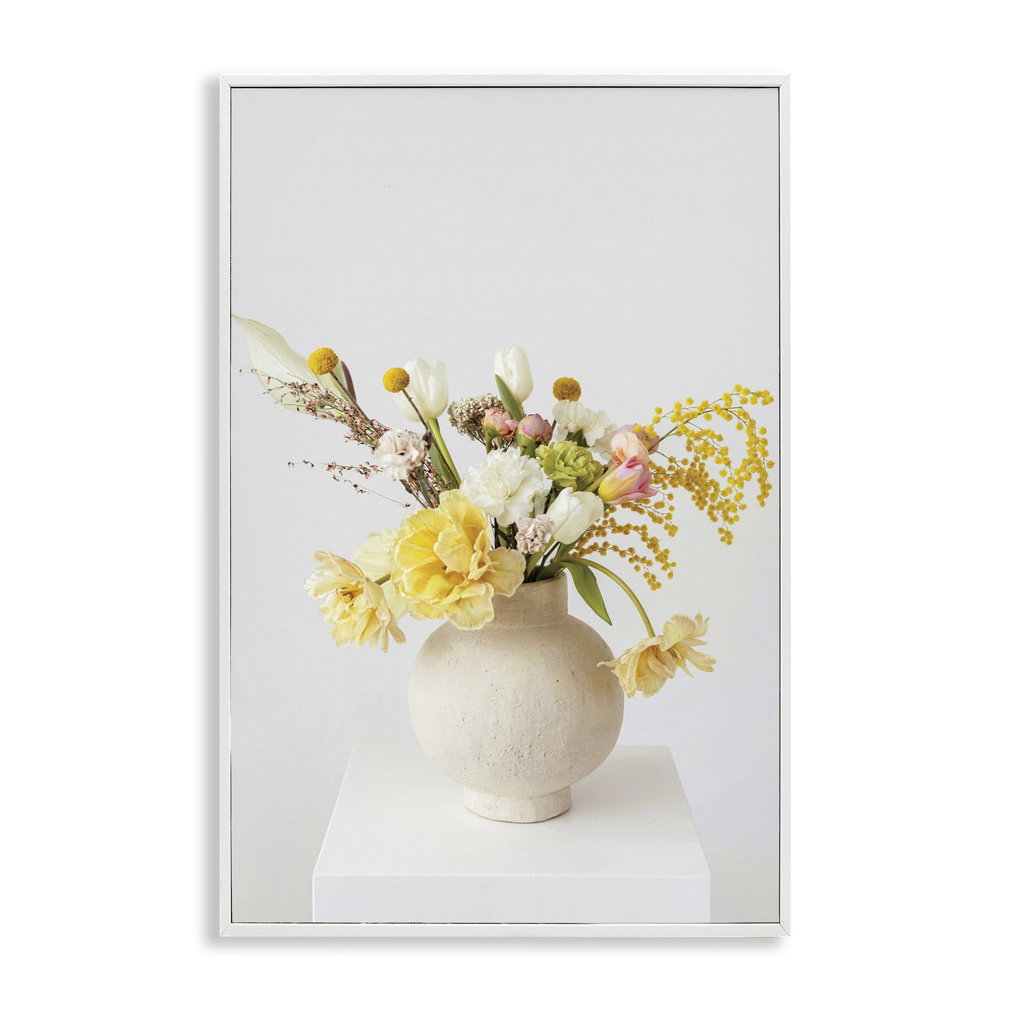 Stupell Industries Simple Vase Photography Botanical & Floral Photography White Framed Art Print Wall Art, 16 x 24