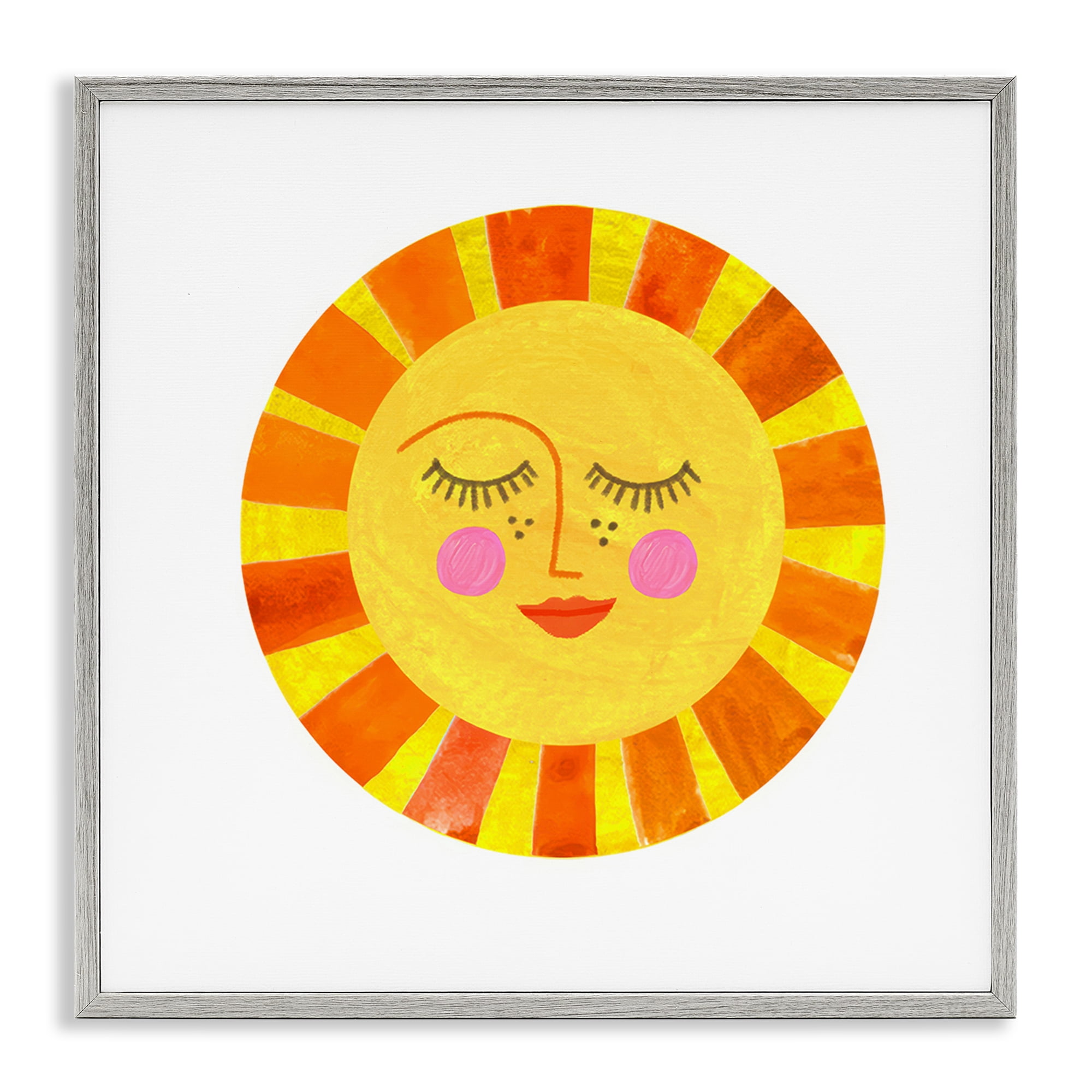 Stupell Industries Simple Warm Sunshine Gray Framed Giclee Art, design by Katherine Herrell Studio