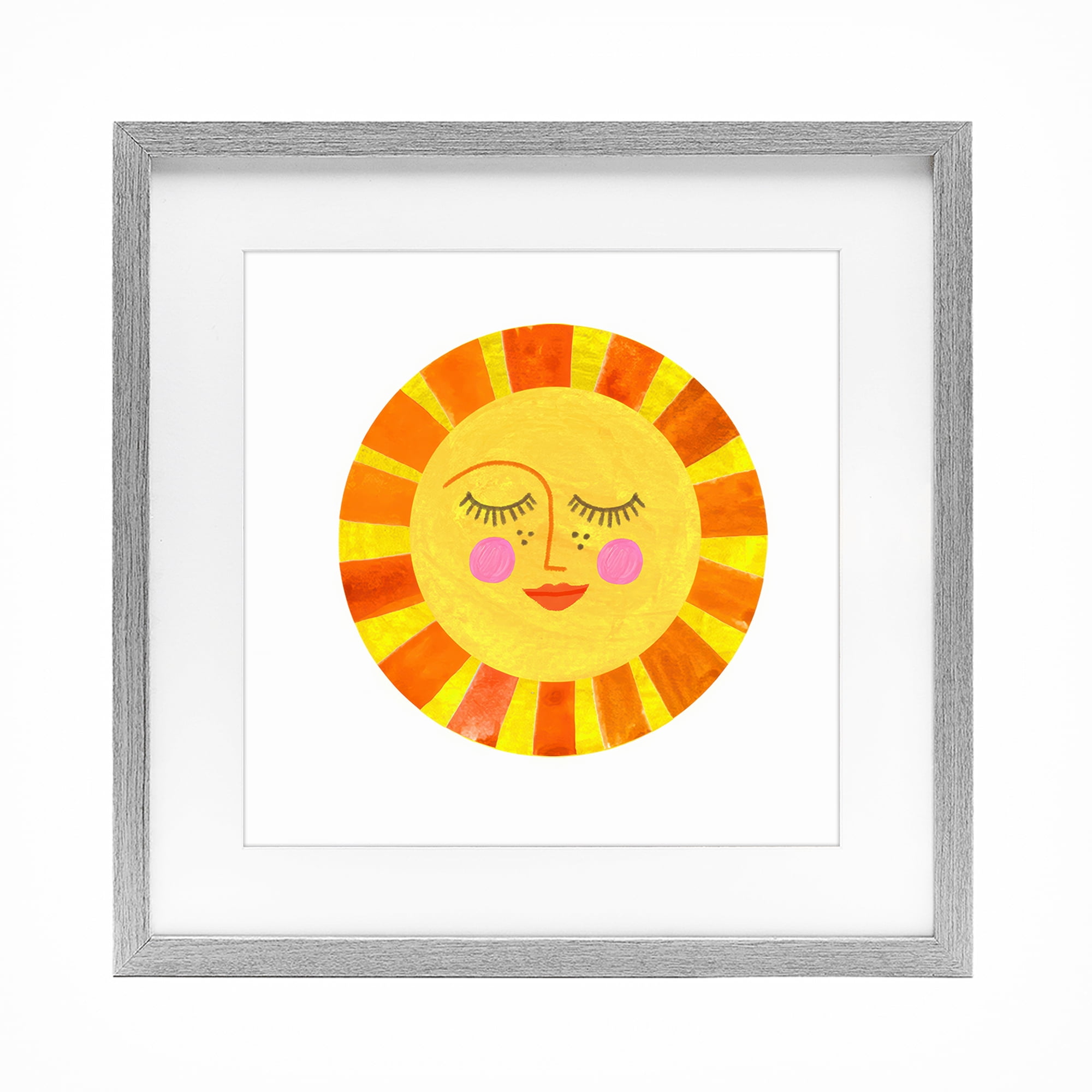 Stupell Industries Simple Warm Sunshine Gray Framed Print Under Glass, design by Katherine Herrell Studio