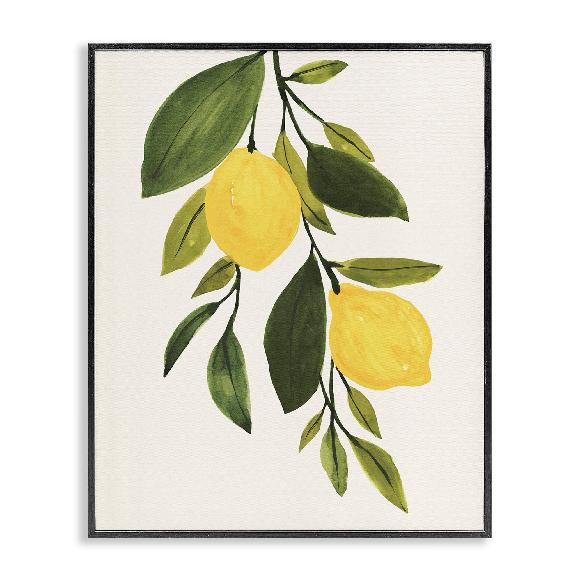 Stupell Industries Simple Yellow Country Lemon Leaf Citrus Fruit , 24 x 30, Design by Annie Warren