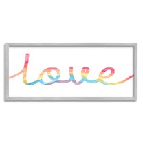 Stupell Industries Simplistic Rainbow Love Text Cursive Typography,30 x 13, Design by Daphne Polselli