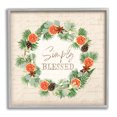 thumbnail image 1 of Stupell Industries Simply Blessed Botanical Wreath Graphic Art Gray Framed Art Print Wall Art, Design by Jennifer Pugh, 1 of 7
