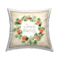 thumbnail image 1 of Stupell Industries Simply Blessed Rustic Pinecone Plant Wreath Design by Jennifer Pugh Throw Pillow, 1 of 6