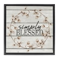 thumbnail image 1 of Stupell Industries Simply Blessed Rustic Wreath Botanical & Floral Painting Black Floater Framed Canvas Art Print Wall Art, 18 x 18, 1 of 9