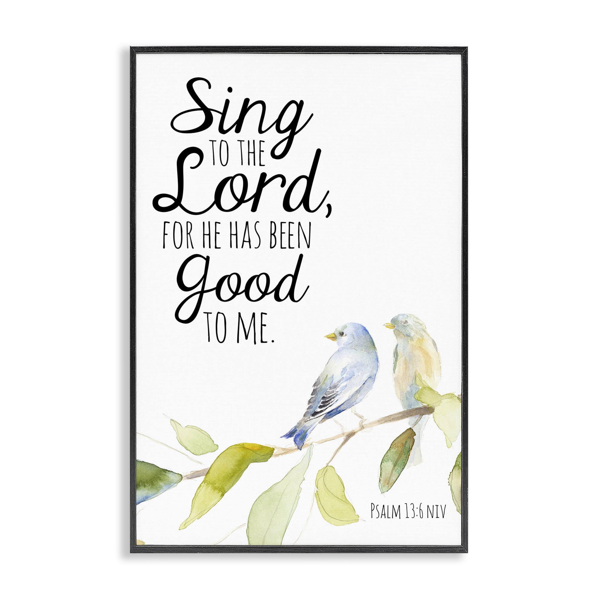 Stupell Industries Sing To The Lord Black Framed Giclee Art, design by Lanie Loreth
