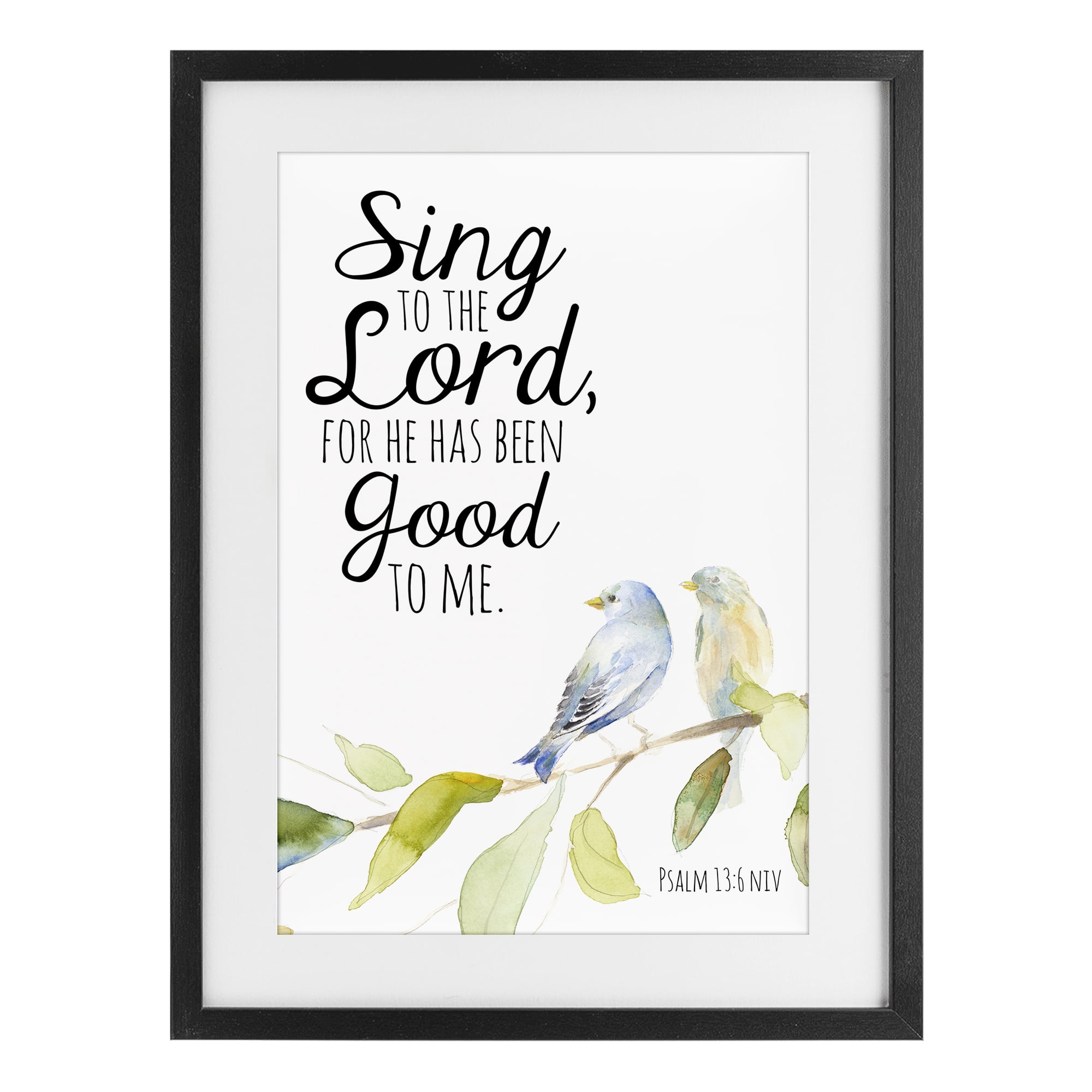 Stupell Industries Sing To The Lord Black Framed Print Under Glass, design by Lanie Loreth