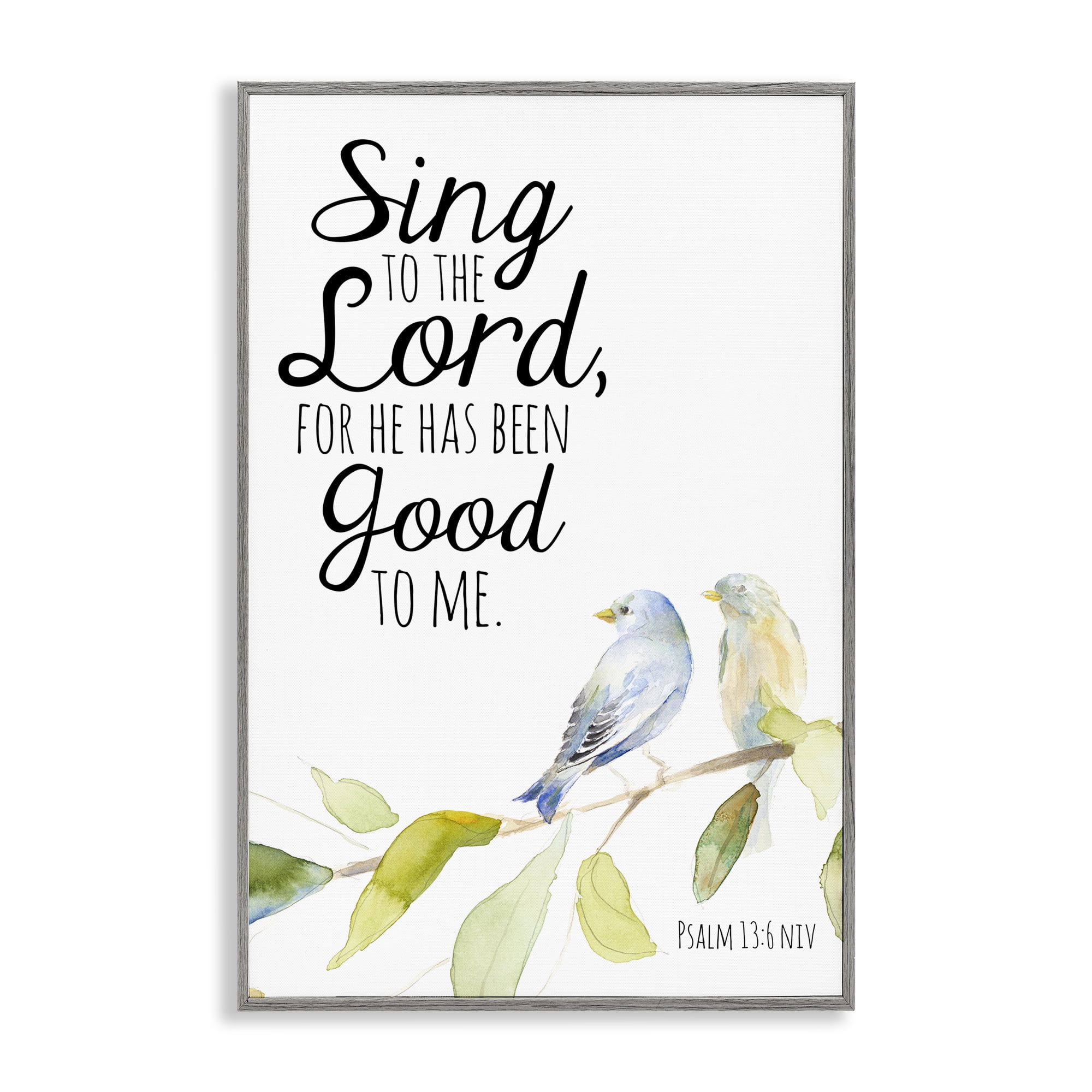 Stupell Industries Sing To The Lord Gray Framed Giclee Art, design by Lanie Loreth