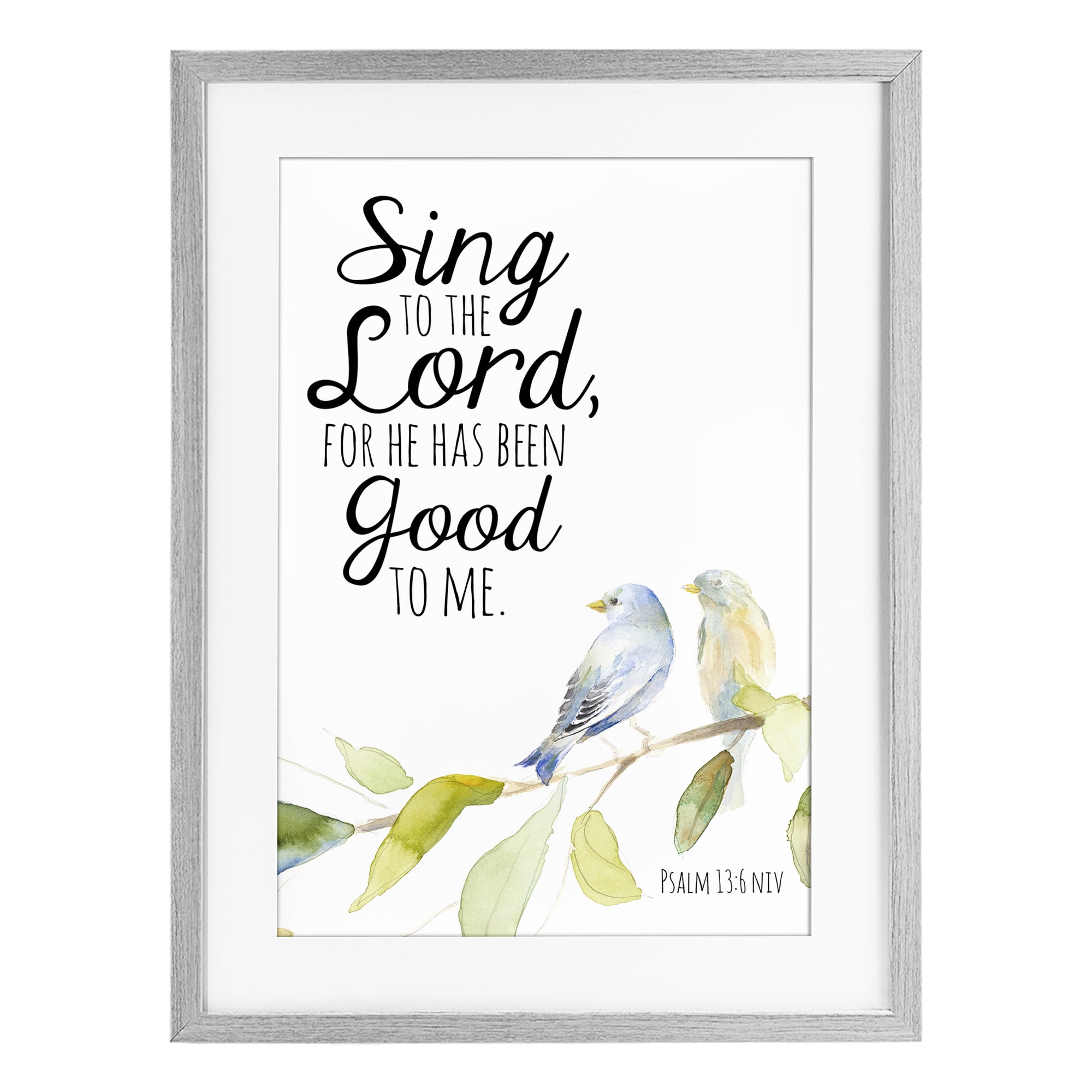 Stupell Industries Sing To The Lord Gray Framed Print Under Glass, design by Lanie Loreth