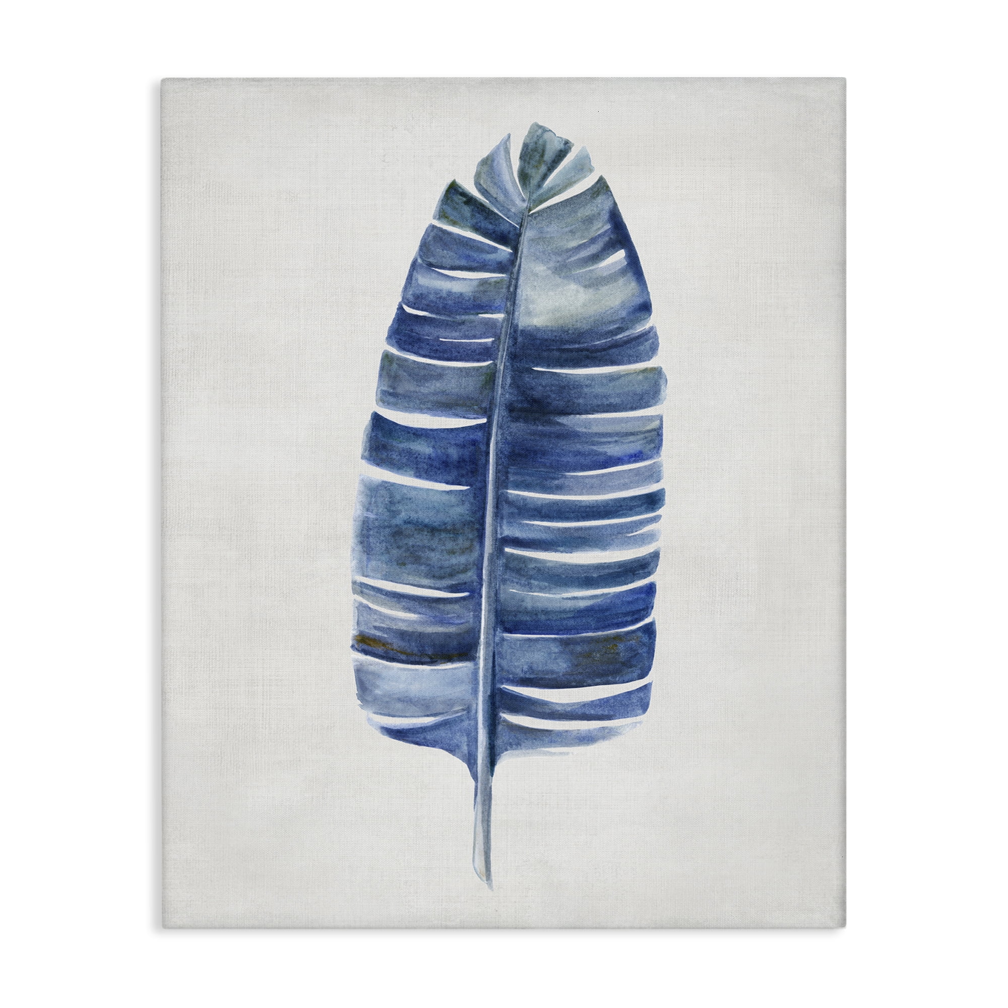 Stupell Industries Single Fan Plant Sprig Plants & Flowers Painting Wrapped Canvas Art Print Wall Art, 36 x 48