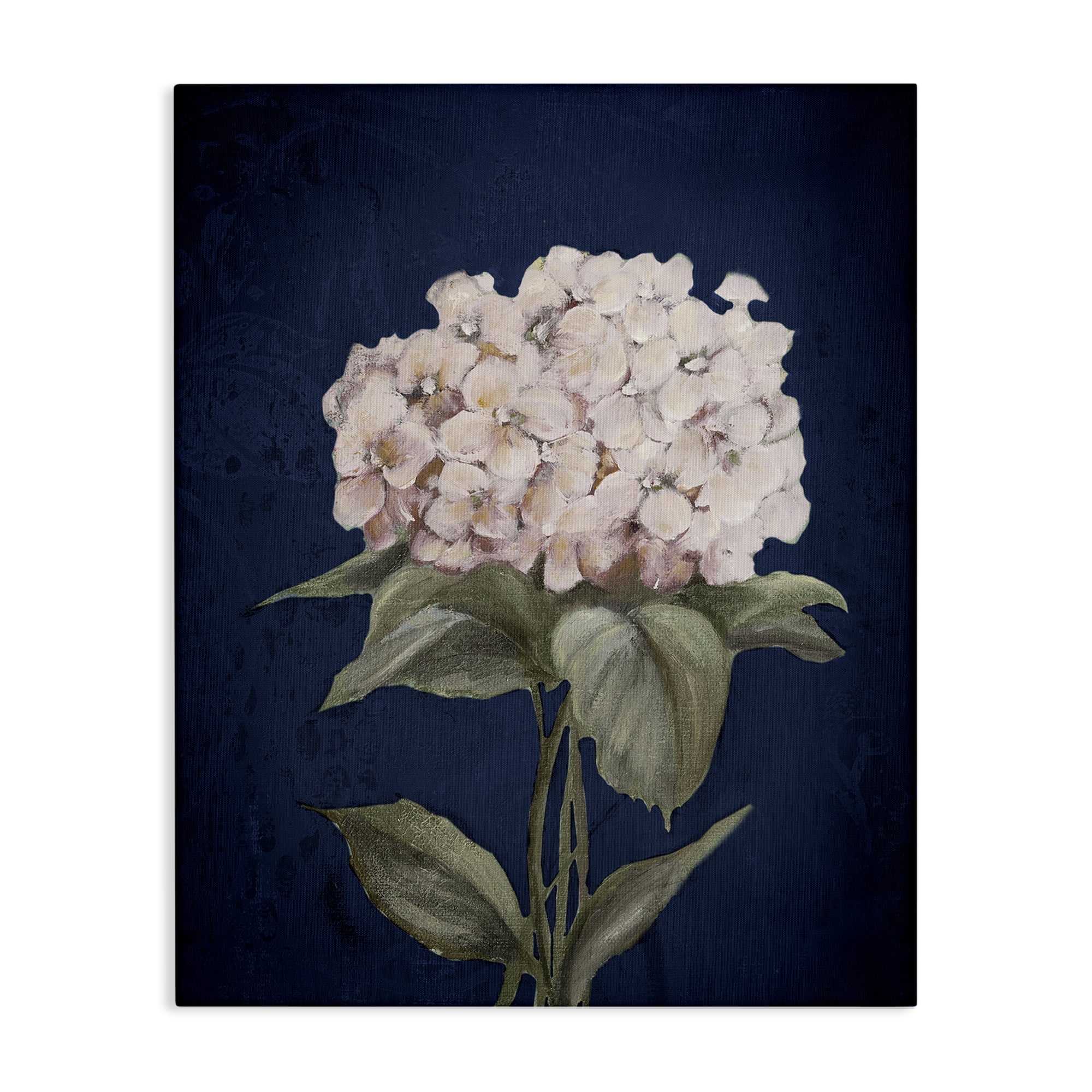 Stupell Industries Single Hydrangea Bloom Botanical & Floral Painting Gallery Wrapped Canvas Art Print Wall Art, 16 x 20