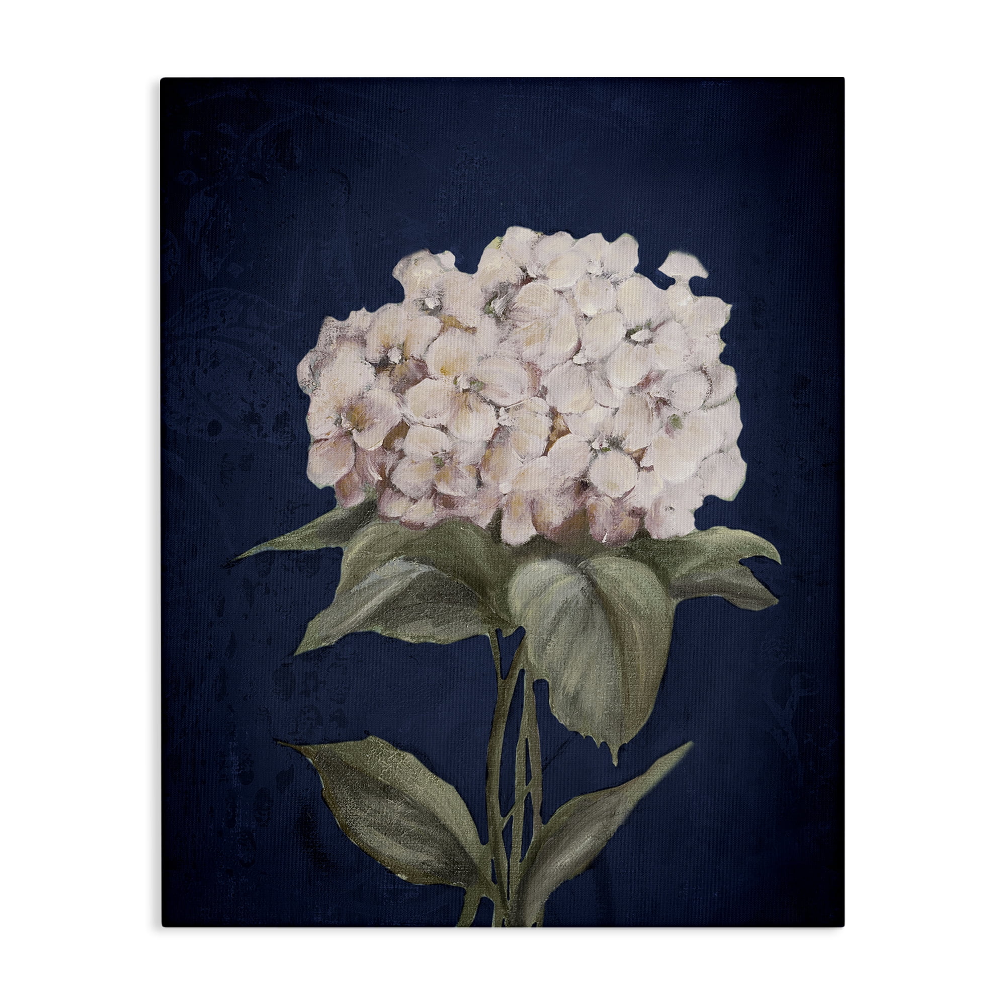 Stupell Industries Single Hydrangea Bloom Botanical & Floral Painting Gallery Wrapped Canvas Art Print Wall Art, 24 x 30