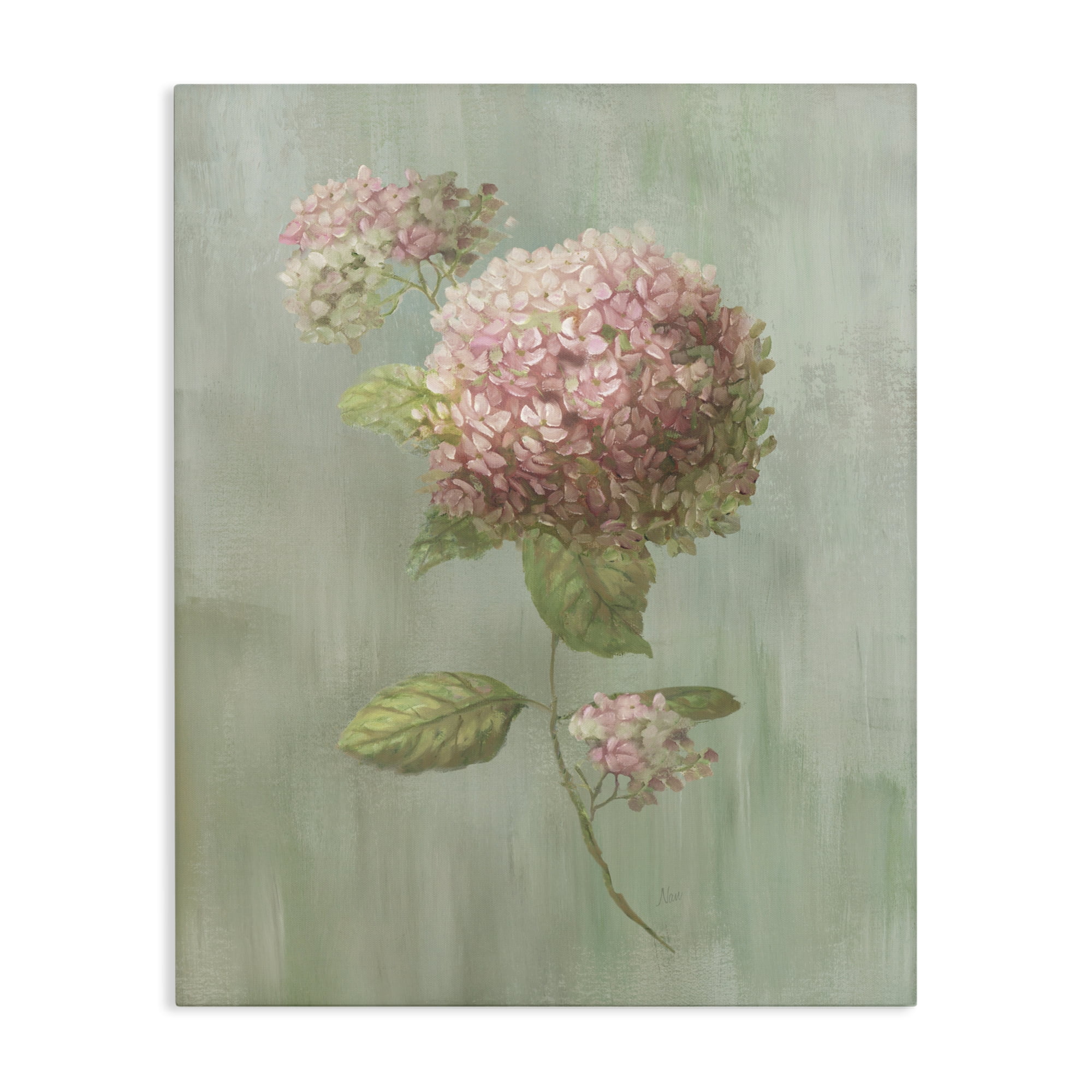 Stupell Industries Single Hydrangea Bushel Canvas Wall Art, design by Nan