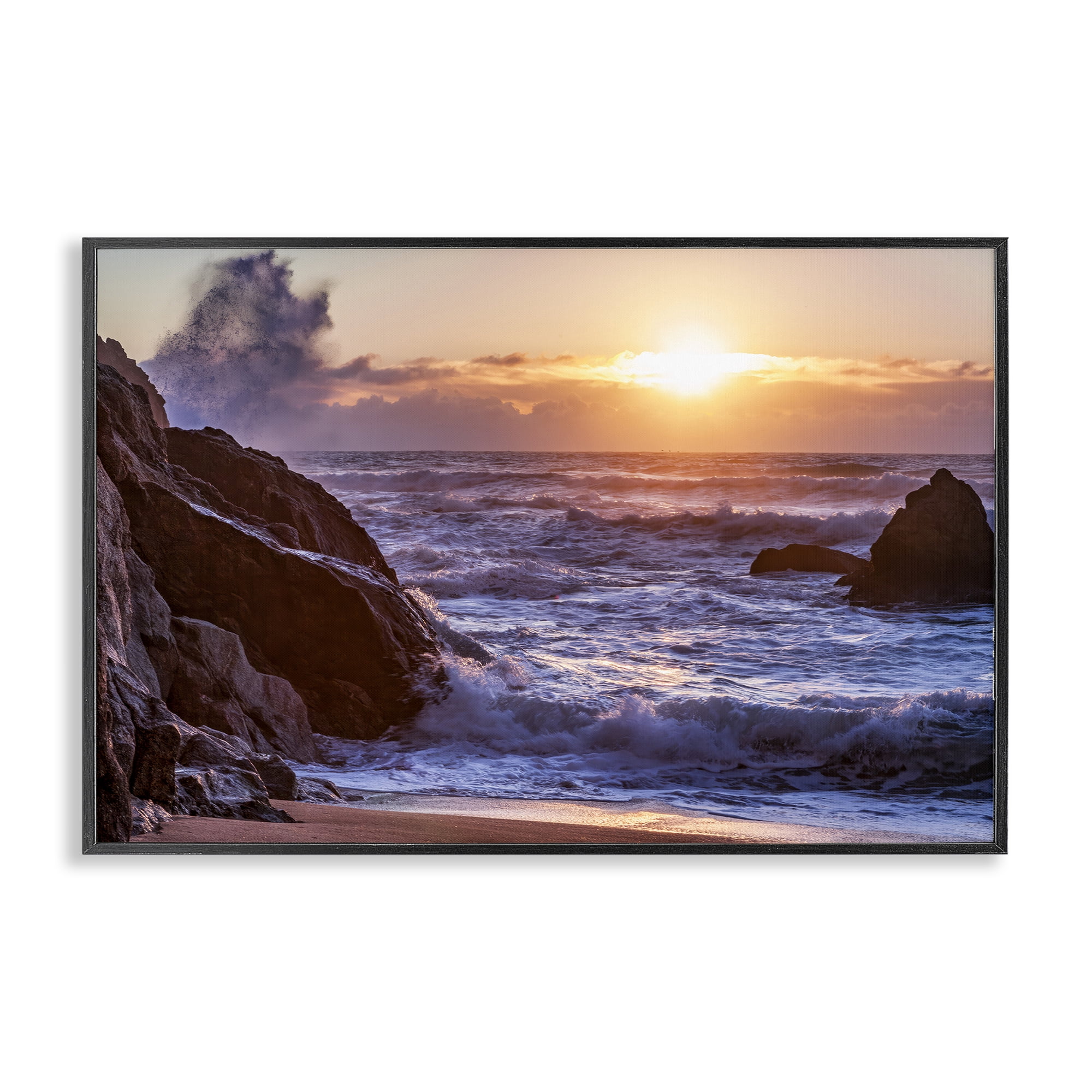 Stupell Industries Siren Song Rocky Shore Black Framed Giclee Art, design by Shelley Carlisle