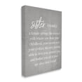 thumbnail image 1 of Stupell Industries Sister Definition Family Inspired Phrases Grey Pattern Inspirational Painting Gallery Wrapped Canvas Art Print Wall Art, 16 x 20, 1 of 6