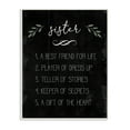 thumbnail image 1 of Stupell Industries Sister Facts Family Phrases Distressed Black Pattern Inspirational Painting Unframed Art Print Wall Art, 10 x 15, 1 of 6