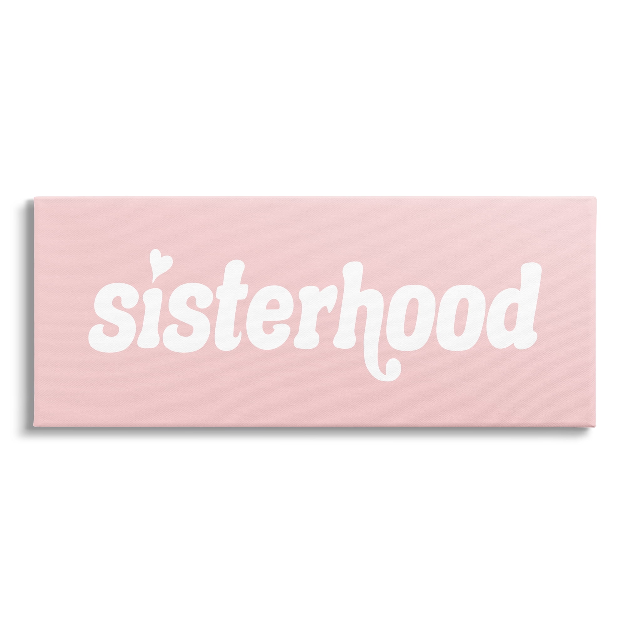 Stupell Industries Sisterhood Meaningful Siblings Pink Retro Typography Graphic Art Gallery Wrapped Canvas Print Wall Art, Design by Daphne Polselli