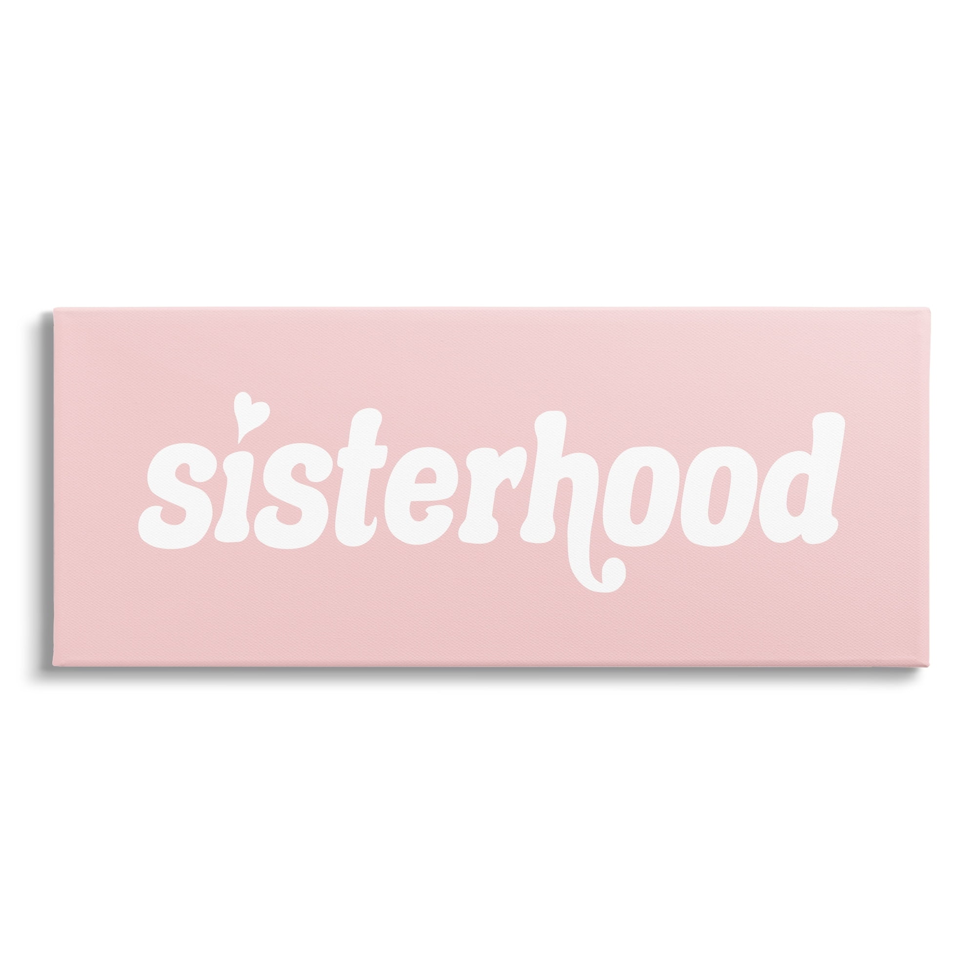 Stupell Industries Sisterhood Pink Typography Casual Girls Text Sign Canvas Wall Art, 30 x 13, Design by Daphne Polselli