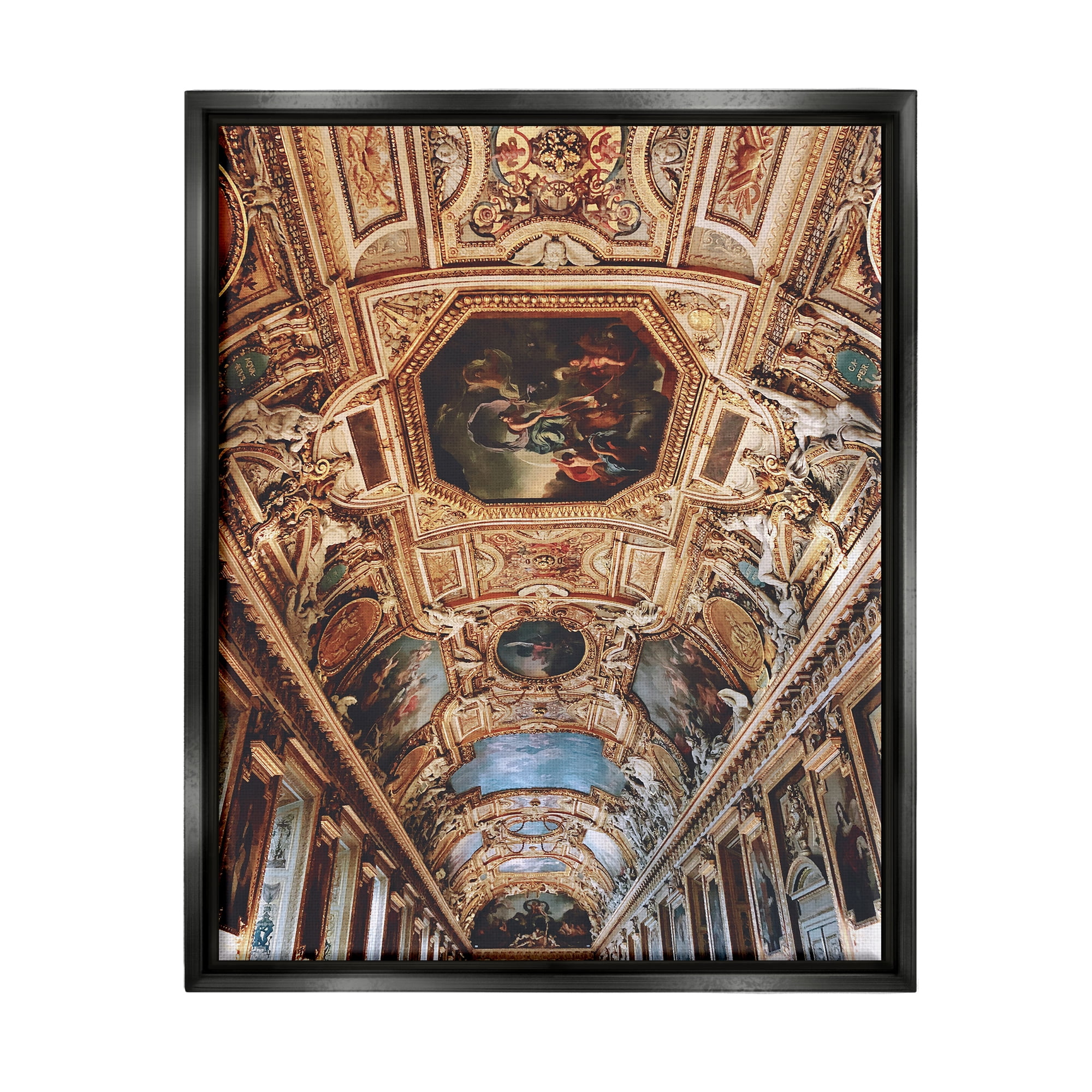 Stupell Industries Sistine Chapel Photography Travel & Places Photography Black Floater Framed Art Print Wall Art, 25 x 31