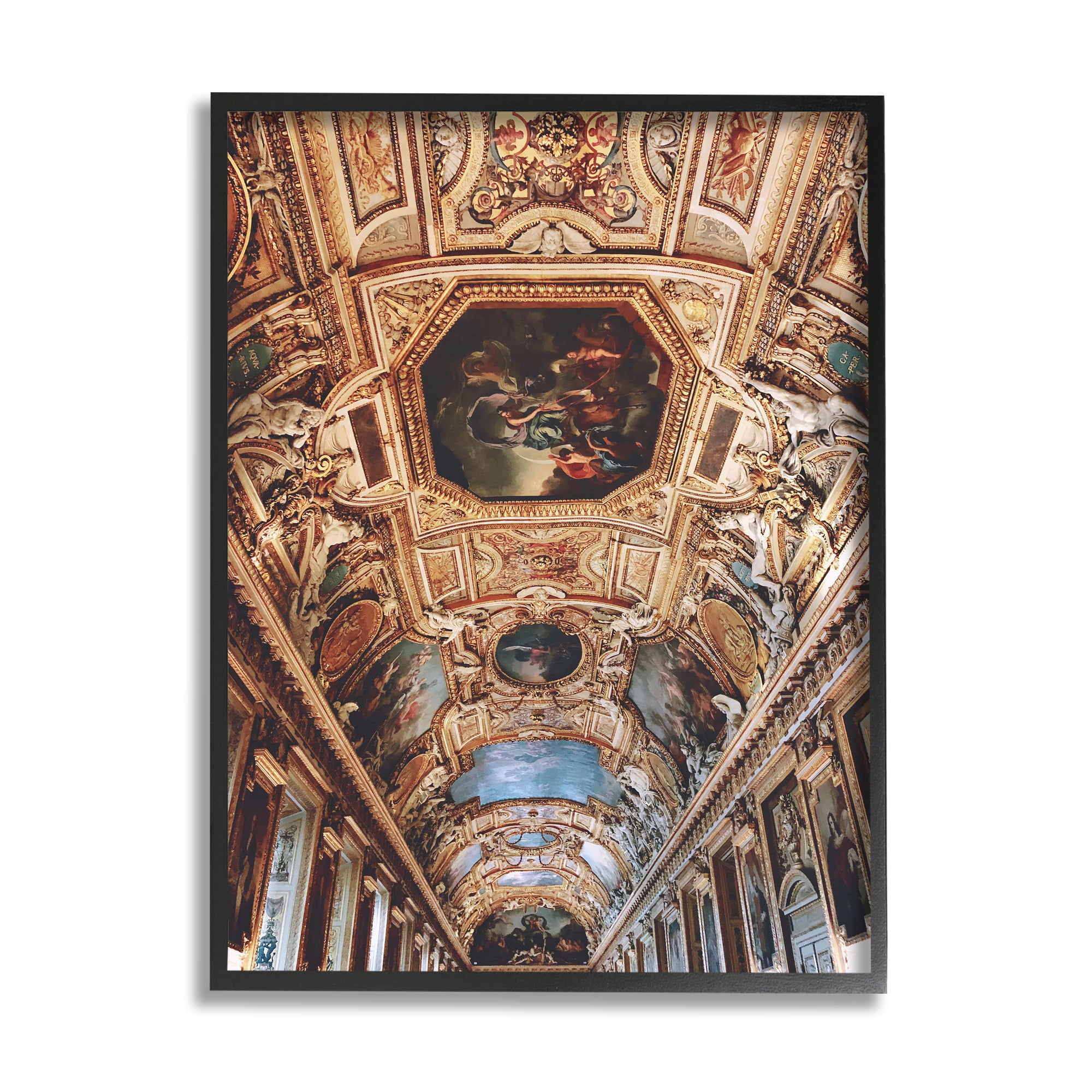 Stupell Industries Sistine Chapel Photography Travel & Places Photography Black Framed Art Print Wall Art, 16 x 20