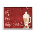 thumbnail image 1 of Stupell Industries Sit Sip Stay Awhile Festive Winter Drink Cup, 11 x 14, Design by Lanie Loreth, 1 of 4