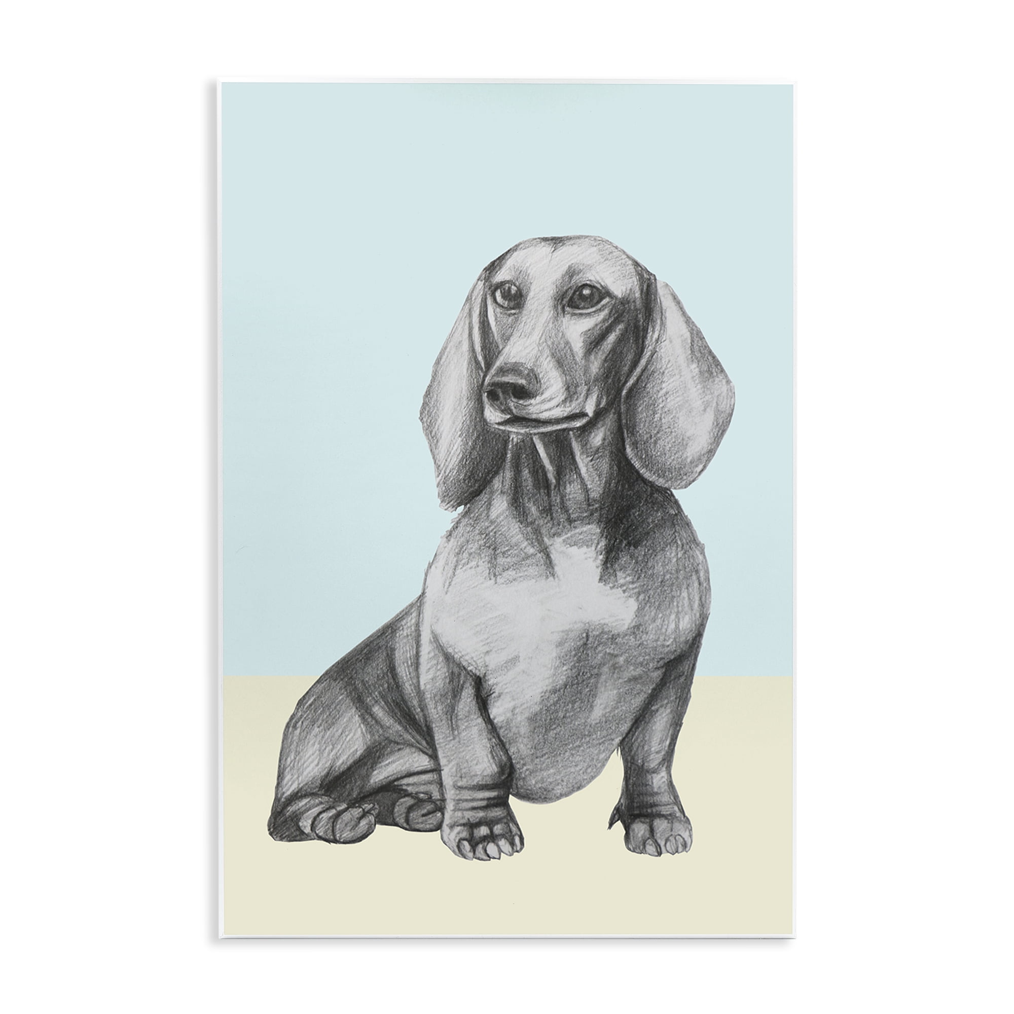 Stupell Industries Sitting Dachshund Sketch Wall Plaque Art, design by Violeta Vollmer
