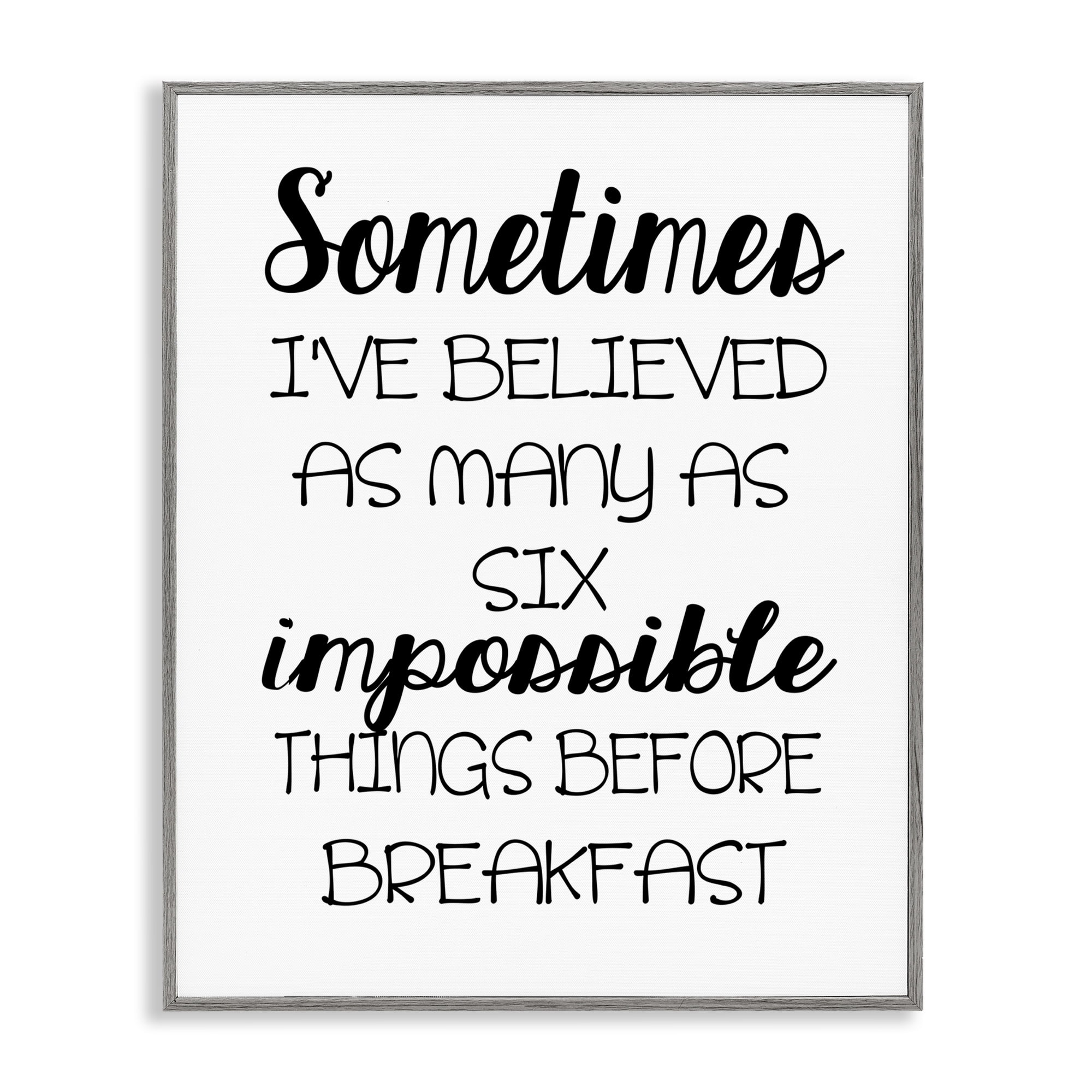 Stupell Industries Six Things Story Quote Text & Numbers Painting Gray Framed Art Print Wall Art, 11 x 14