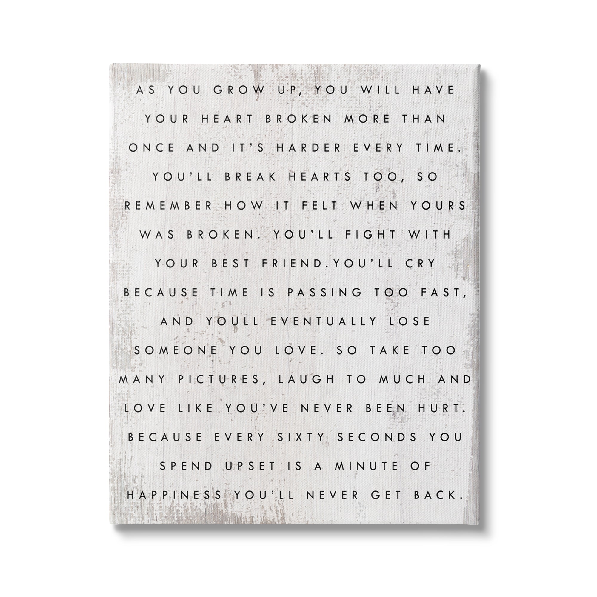 Stupell Industries Sixty Seconds Upset Motivational Happiness Phrase Rustic Pattern, 36 x 48, Design by Daphne Polselli