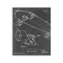Stupell Industries Skateboard Truck Diagram Sports Painting Unframed Art Print Wall Art, 11 x 14
