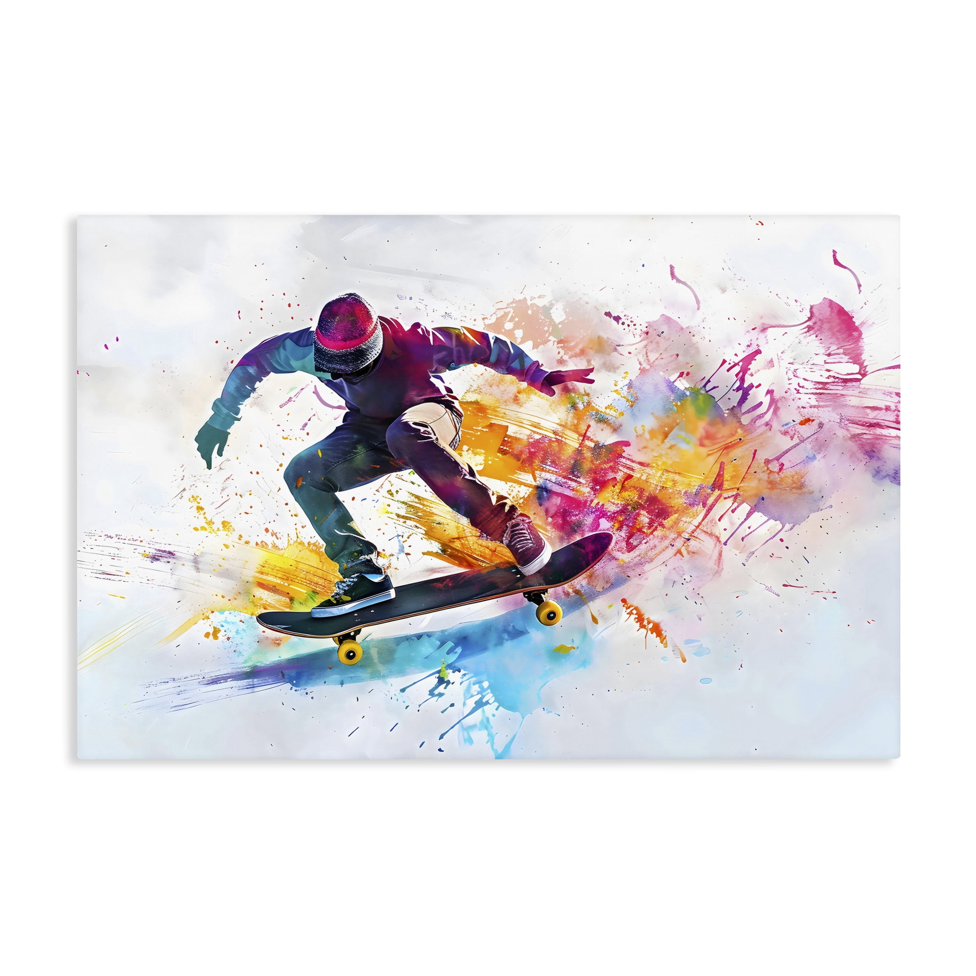 Stupell Industries Skateboarder in Motion Canvas Wall Art, design by Creative Studio